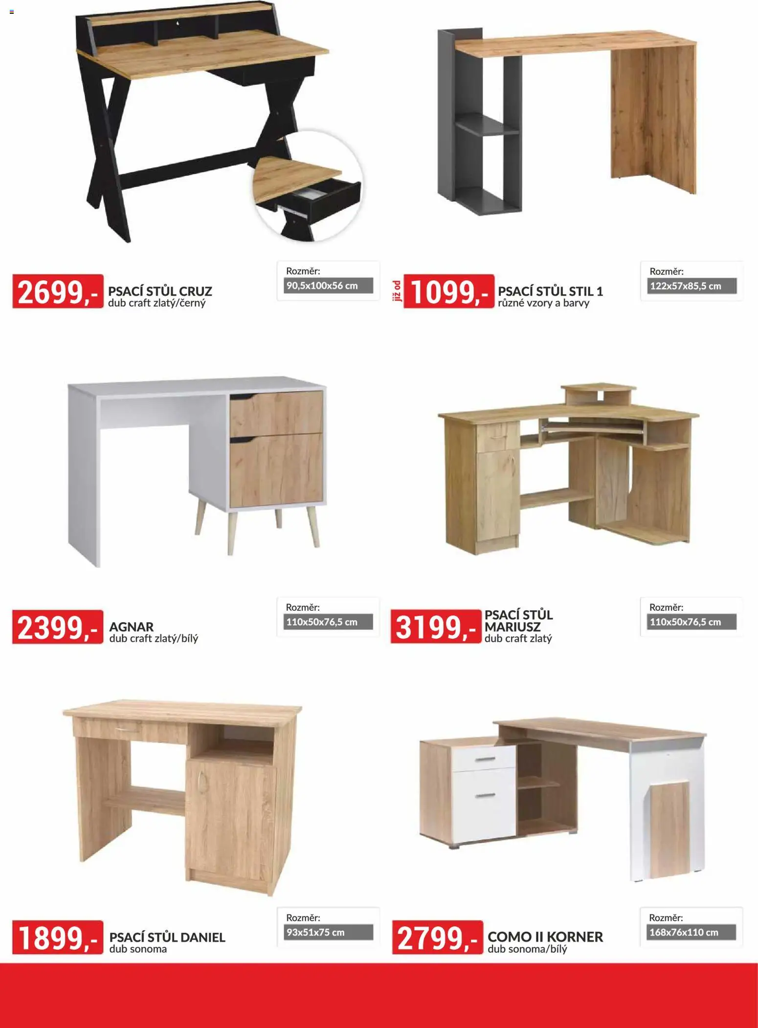BAUMAX leták - Zařiďte si bydlení od 01.01.2026 | Strana: 47 | Produkty: Stůl, Barvy, Psací stůl