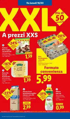 Anteprima del volantino Freshona Misto funghi con porcini XXL, 400 g confezione, Misto funghi con porcini XXL valido a partire dal 16.03.2026 | Pagina: 4