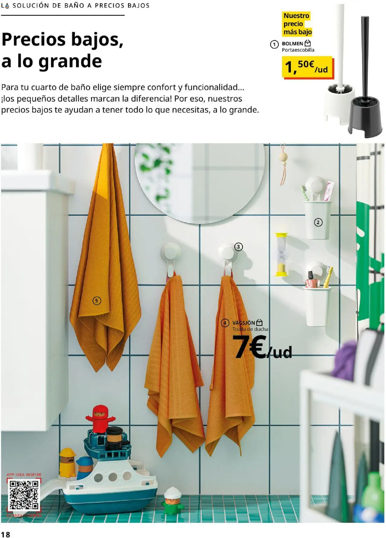 Catálogo IKEA Precios bajos. Muy bajos │ válido desde el 04.02.2025 | Página: 18 | Productos: Té, Baño, Ducha
