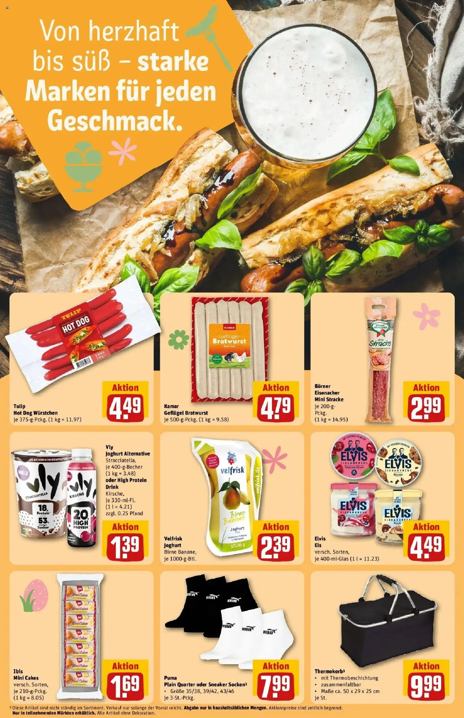 Rewe Prospekt Lage / Müssen	 – gültig ab 30.03.2026 | Seite: 17 | Produkte: Joghurt, Bratwurst, Birne, Eis