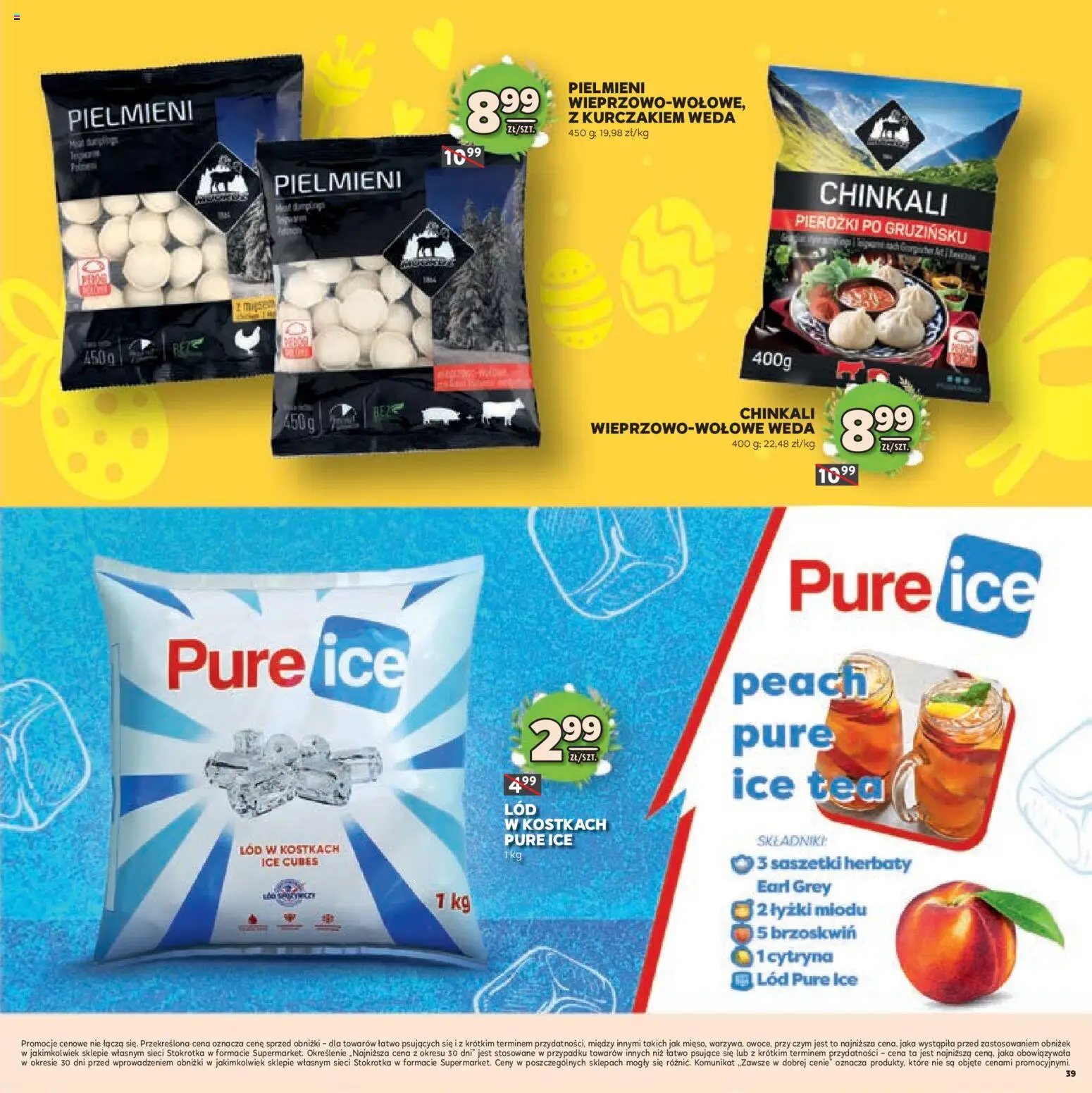 Stokrotka gazetka - Wielkanoc od 19.03.2026 | Strona: 39 | Produkty: Cytryna, Ice Tea, Stokrotka, Lód w kostkach