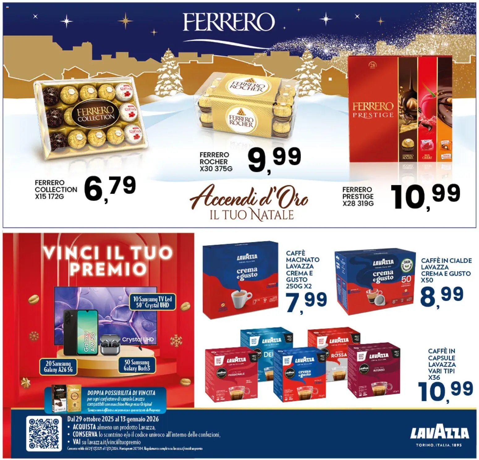 Volantino Interspar del 11.12.2025 | Pagina: 33 | Prodotti: Crema, TV, Lavazza, Caffè in cialde