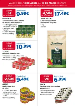 Vista previa Costco catálogo válido desde el 13.04.2026 | Página: 2 | Productos: Aceite, Pescado, Peso, Anchoa