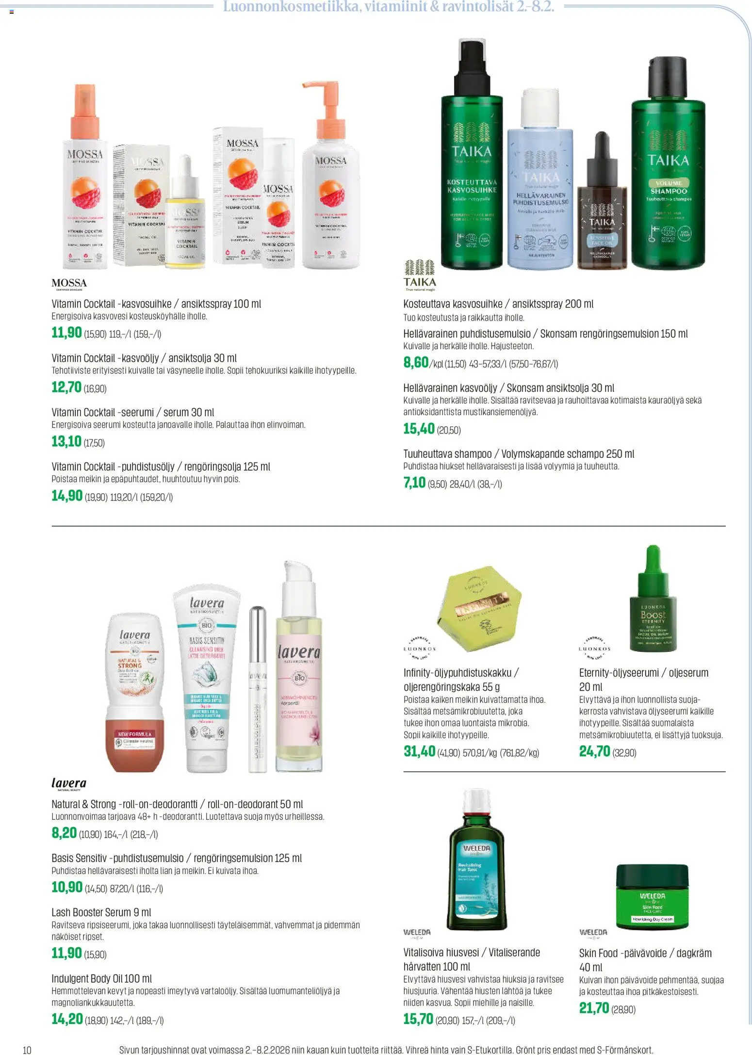 Sokos tarjoukset – voimassa 26.01.2026 alkaen | Sivu: 10 | Tuotteet: Shampoo, Vitamiinit, Seerumi
