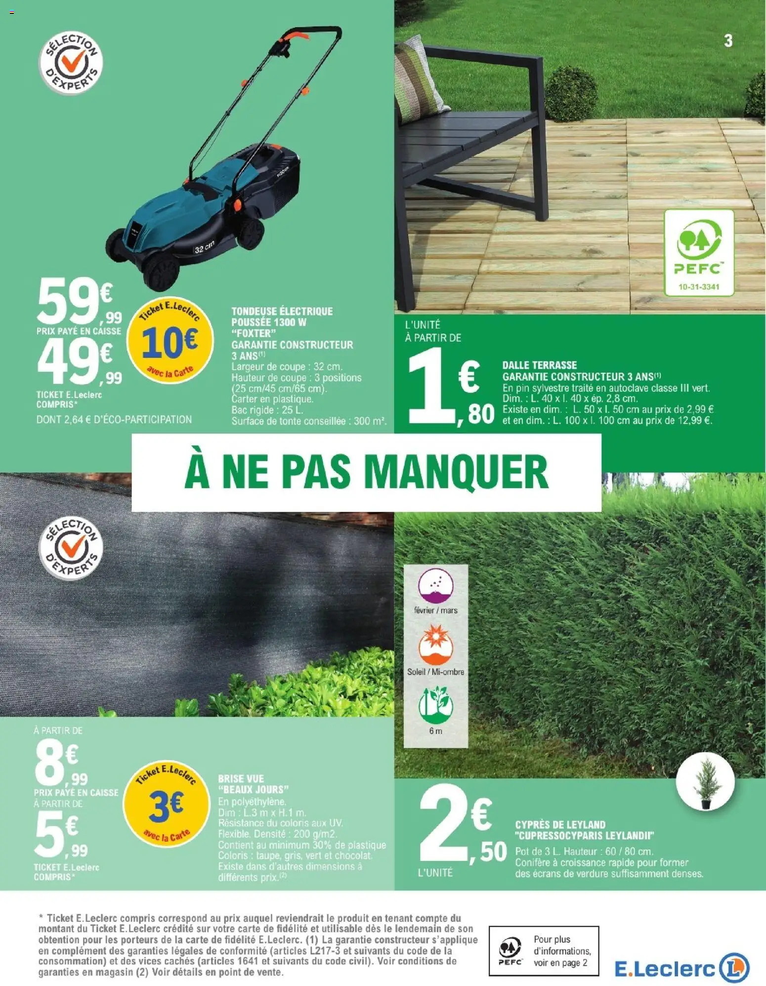 {H1} | Page: 3 | Produits: Tondeuse, Brise vue