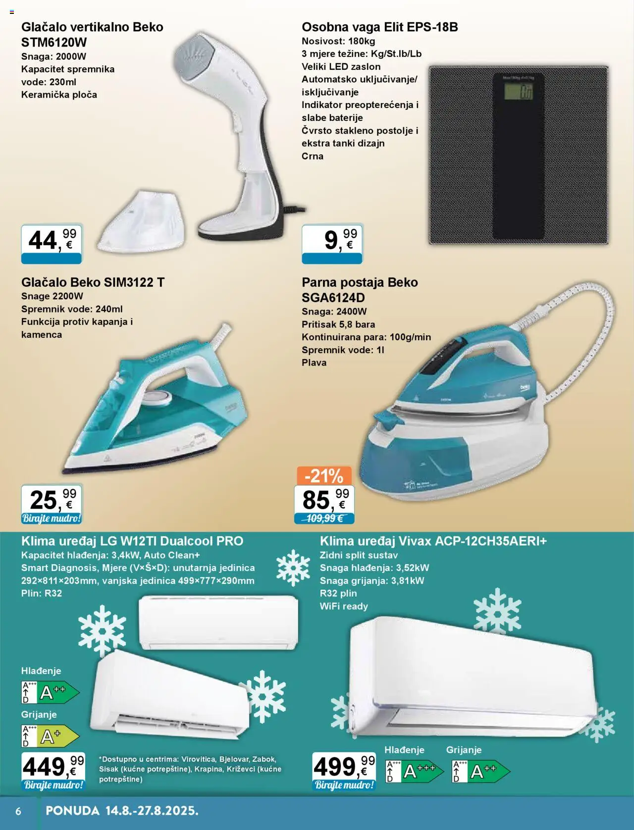KTC katalog | vrijedi od 14.08.2025 | Stranica: 6 | Proizvodi: Parna postaja, Klima, Baterije, Vaga