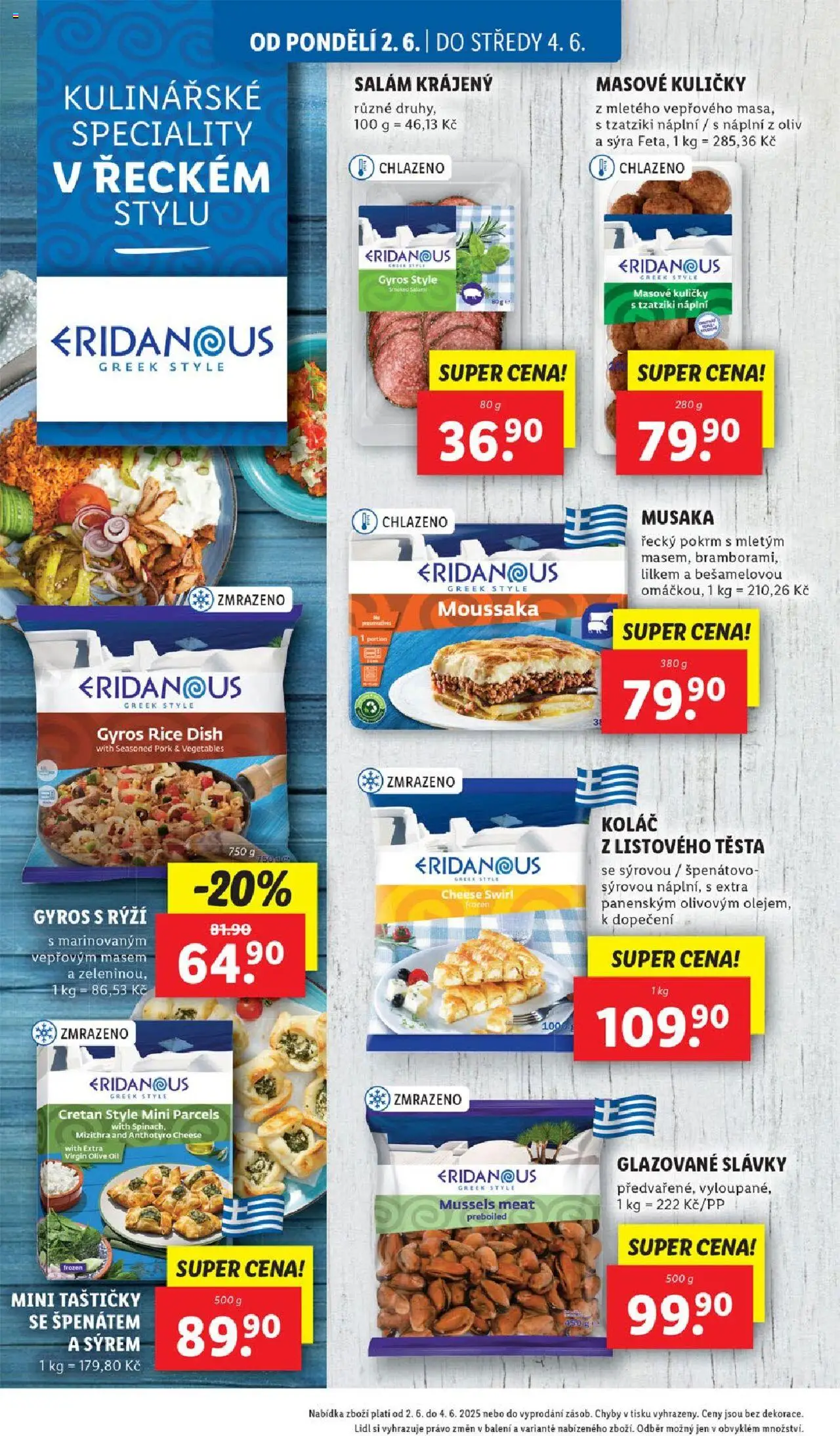 Lidl leták od 02.06.2025 | Strana: 14 | Produkty: Gyros, Rýži, Moussaka, Kuličky