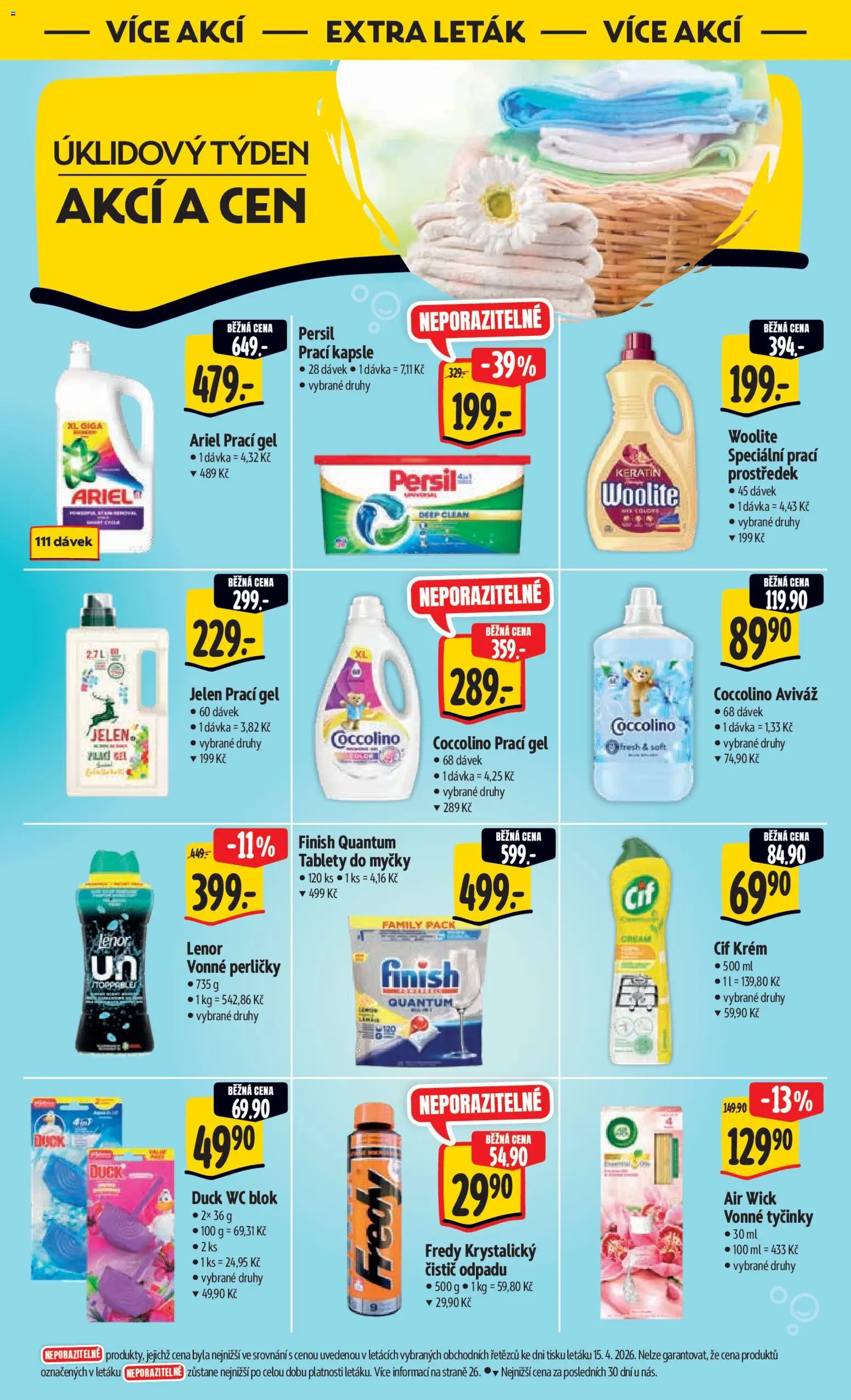 Albert leták - Hypermarket od 22.04.2026 | Strana: 40 | Produkty: Wc blok, Woolite, Wc, Persil