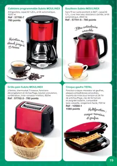  | Page: 19 | Produits: Cafetière, Tefal, Gaufres, Tasses