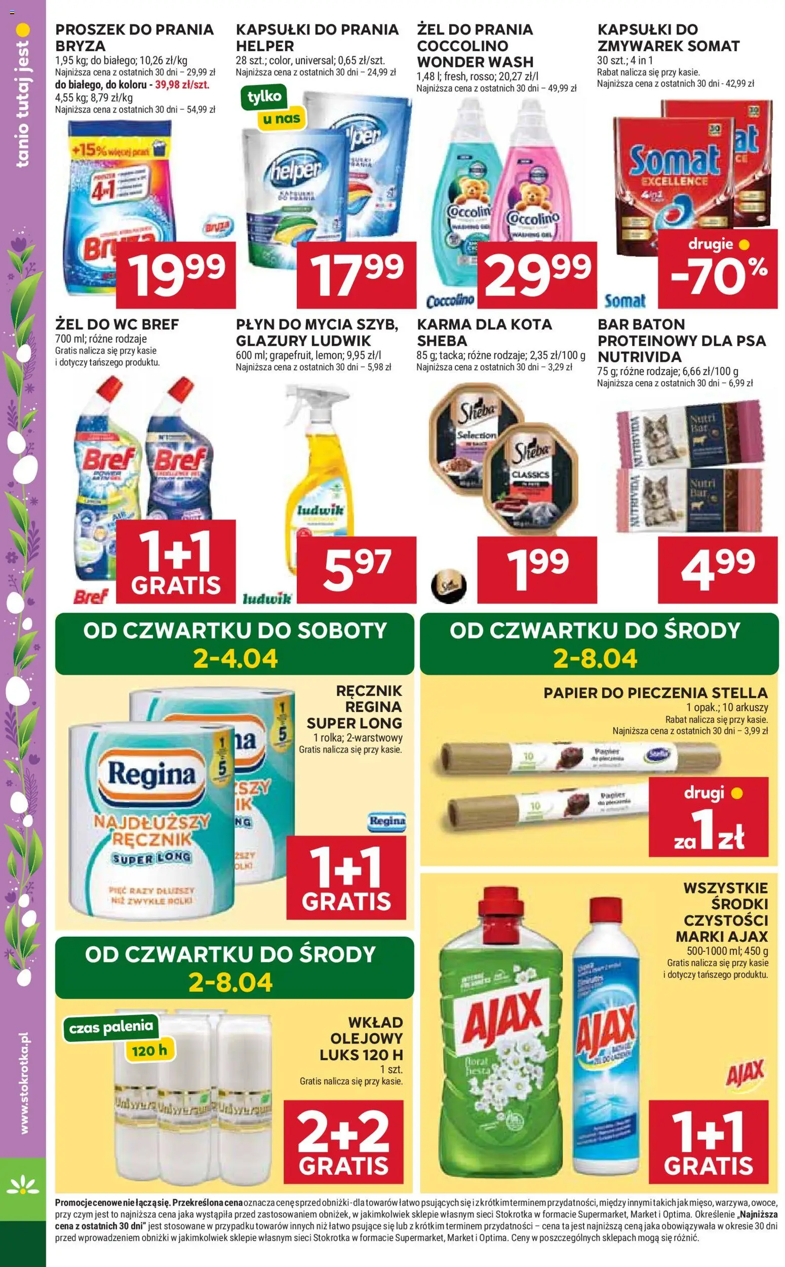 Stokrotka gazetka od 02.04.2026 | Strona: 41 | Produkty: Stokrotka, Papier do pieczenia, Kapsułki do prania, Proszek do prania