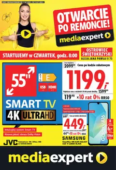 Pogląd oferty "Mediaexpert Gazetka - Otwarcie po remoncie Ostrowiec Świętokrzyski, Aleja Jana Pawła II 73" - ważna od 17.07.2025