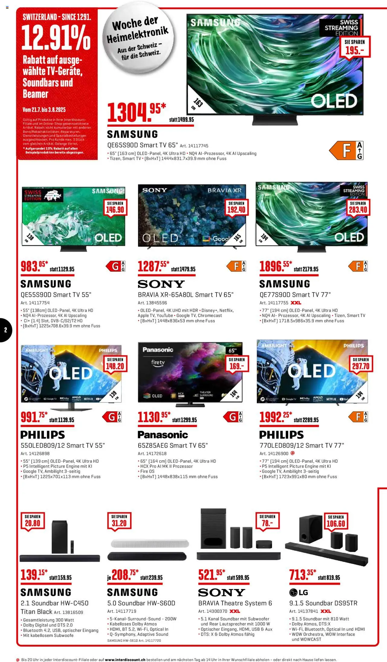 Interdiscount Aktionen ab 21.07.2025 | Seite: 2 | Produkte: Apple, Samsung, Lautsprecher, Beamer