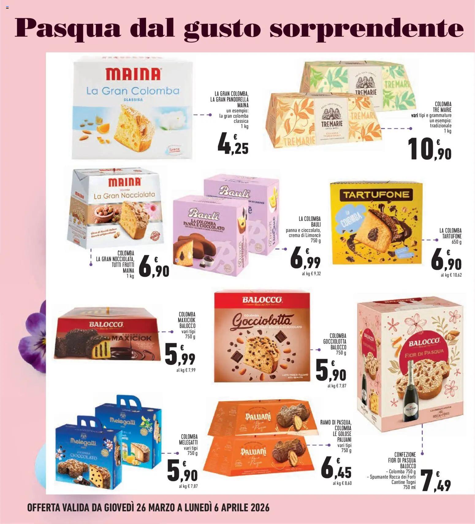 Volantino Conad del 26.03.2026 | Pagina: 2 | Prodotti: Crema, Cioccolato, Panna, Spumante