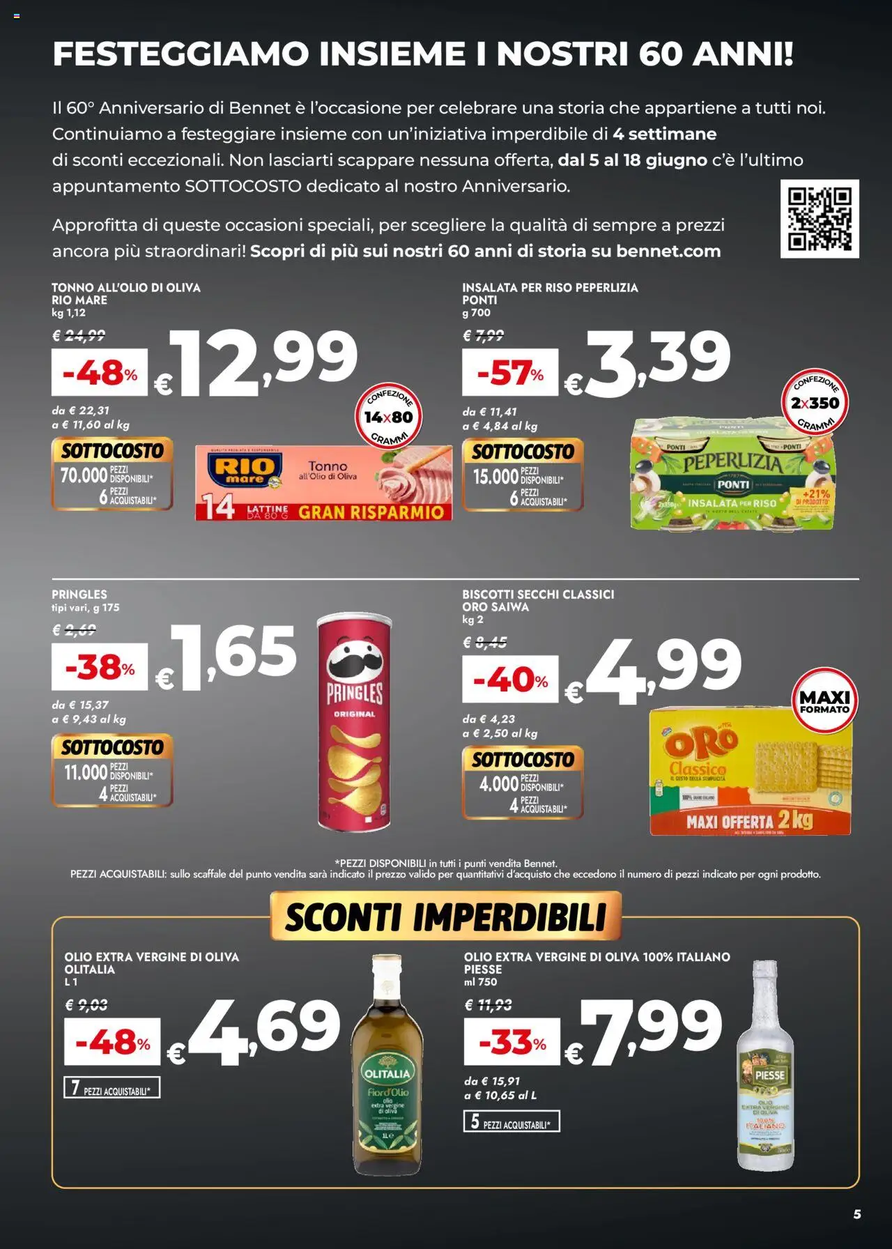 Volantino bennet del 05.06.2025 | Pagina: 5 | Prodotti: Olio, Olive, Olio extra vergine, Scaffale