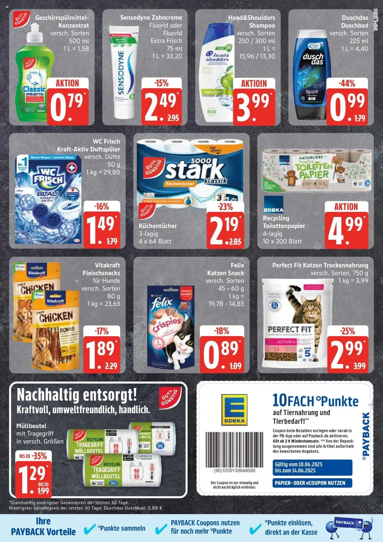 Edeka prospekt Großenwiehe	 - gültig ab dem 08.06.2025 | Seite: 17 | Produkte: Duschdas, Wc frisch, Geschirrspülmittel, Toilettenpapier
