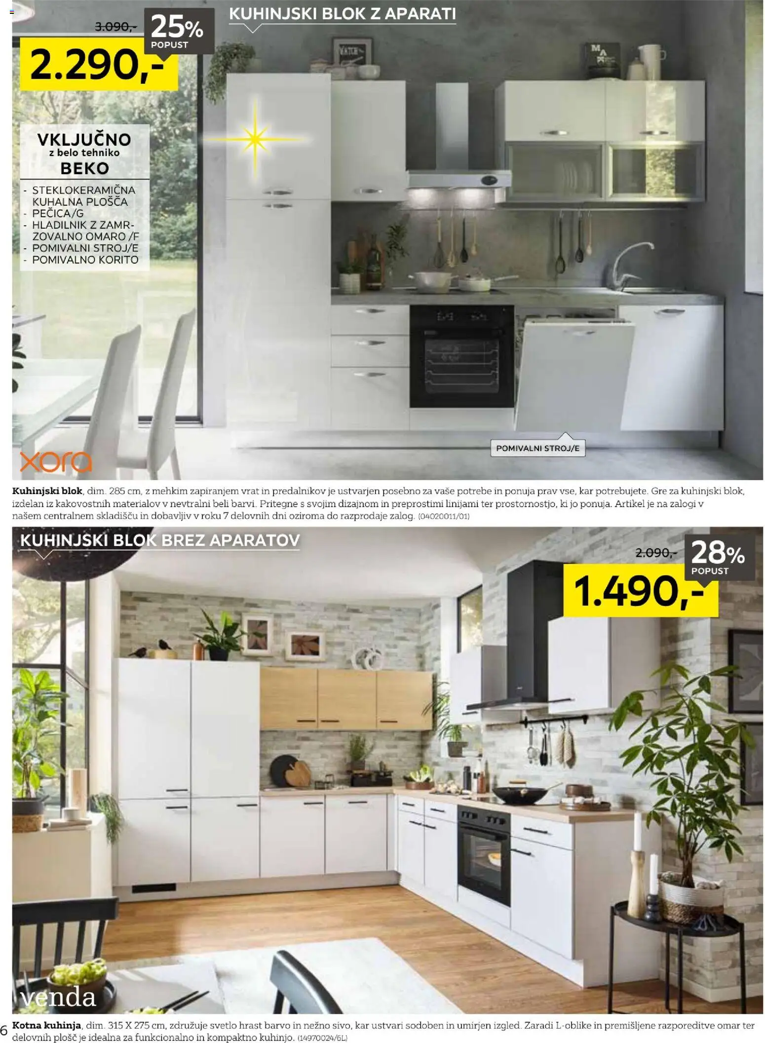 Novi XXXL Lesnina katalog ponudbe – veljaven od 28.12.2025 | Stran: 6 | Izdelki: Hladilnik, Kuhalna plosca, Pomivalno korito, Blok