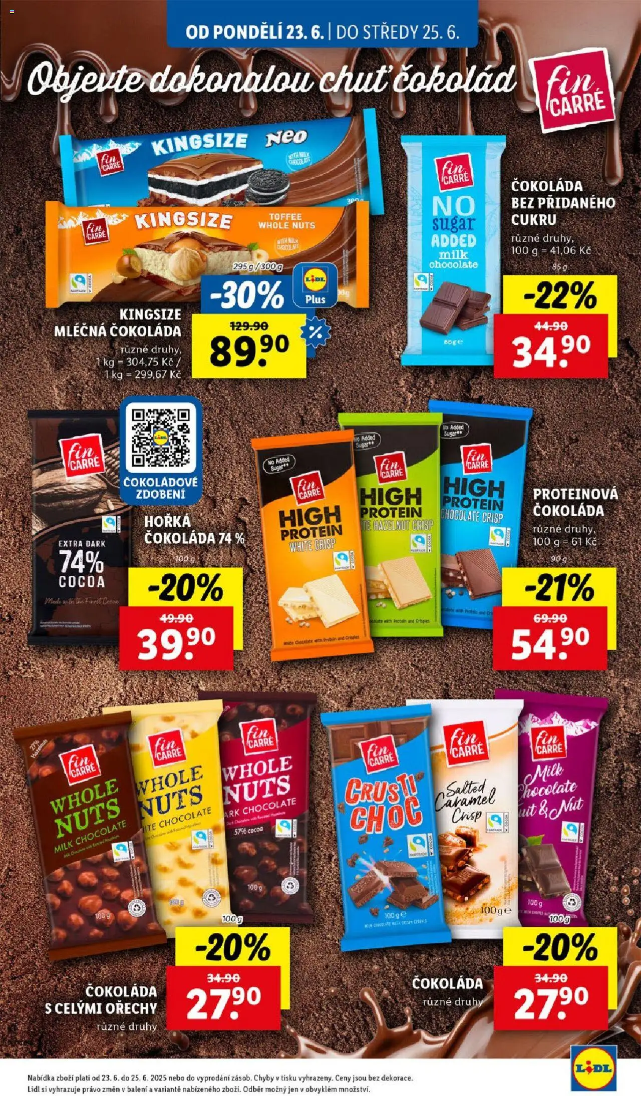 Lidl leták od 23.06.2025 | Strana: 29 | Produkty: Finest, Protein, Čokoláda Fin Carré, Milk chocolate