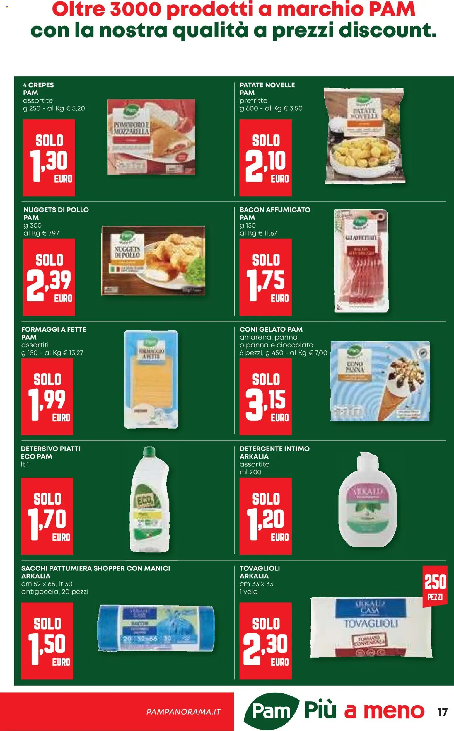 Volantino PAM del 20.11.2025 | Pagina: 17 | Prodotti: Detergente intimo, Gelato, Nuggets, Pattumiera