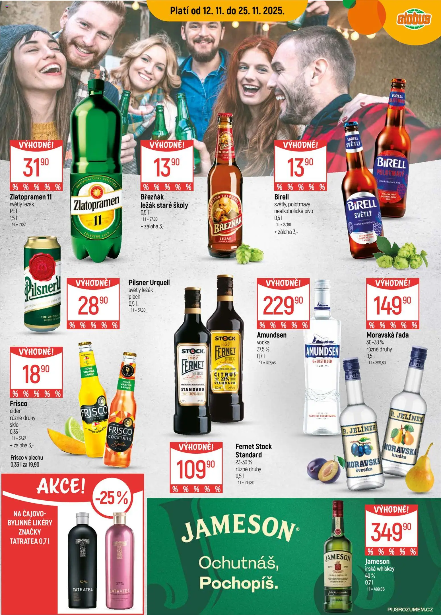 Globus leták - Trmice od 12.11.2025 | Strana: 17 | Produkty: Zlatopramen, Jameson, Plech, Fernet