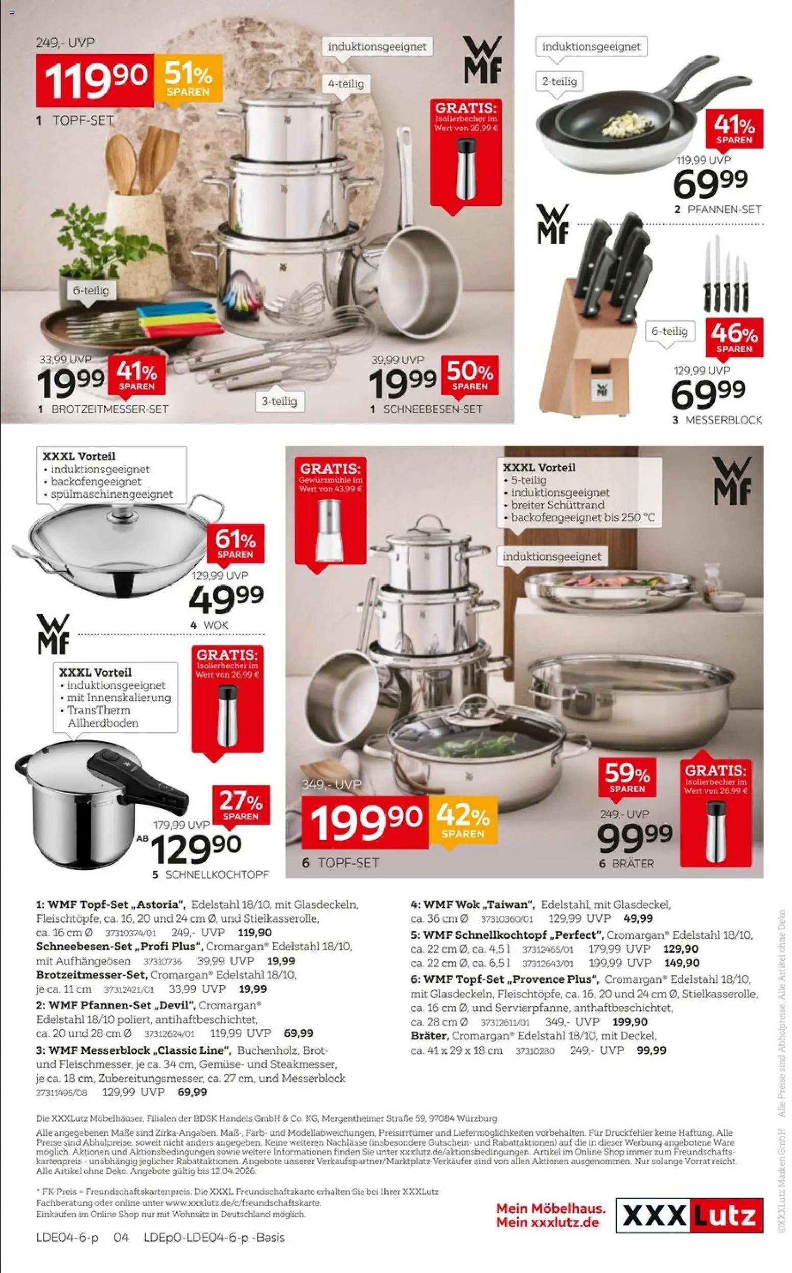 XXXLutz WMF Aktion – gültig ab 29.03.2026 | Seite: 12 | Produkte: Gemüse, Brot, Wok