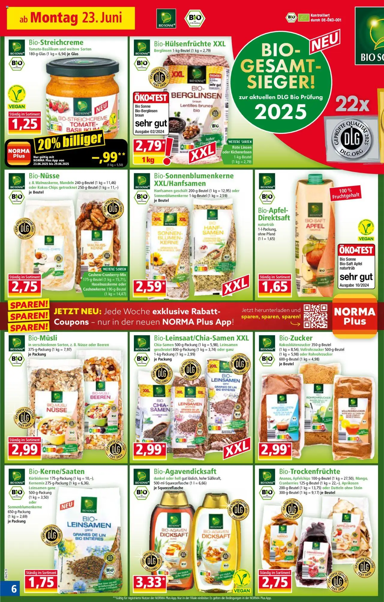 Norma Prospekt 	 - gültig ab dem 23.06.2025 | Seite: 7 | Produkte: Äpfel, Mandeln, Nüsse, Flocken