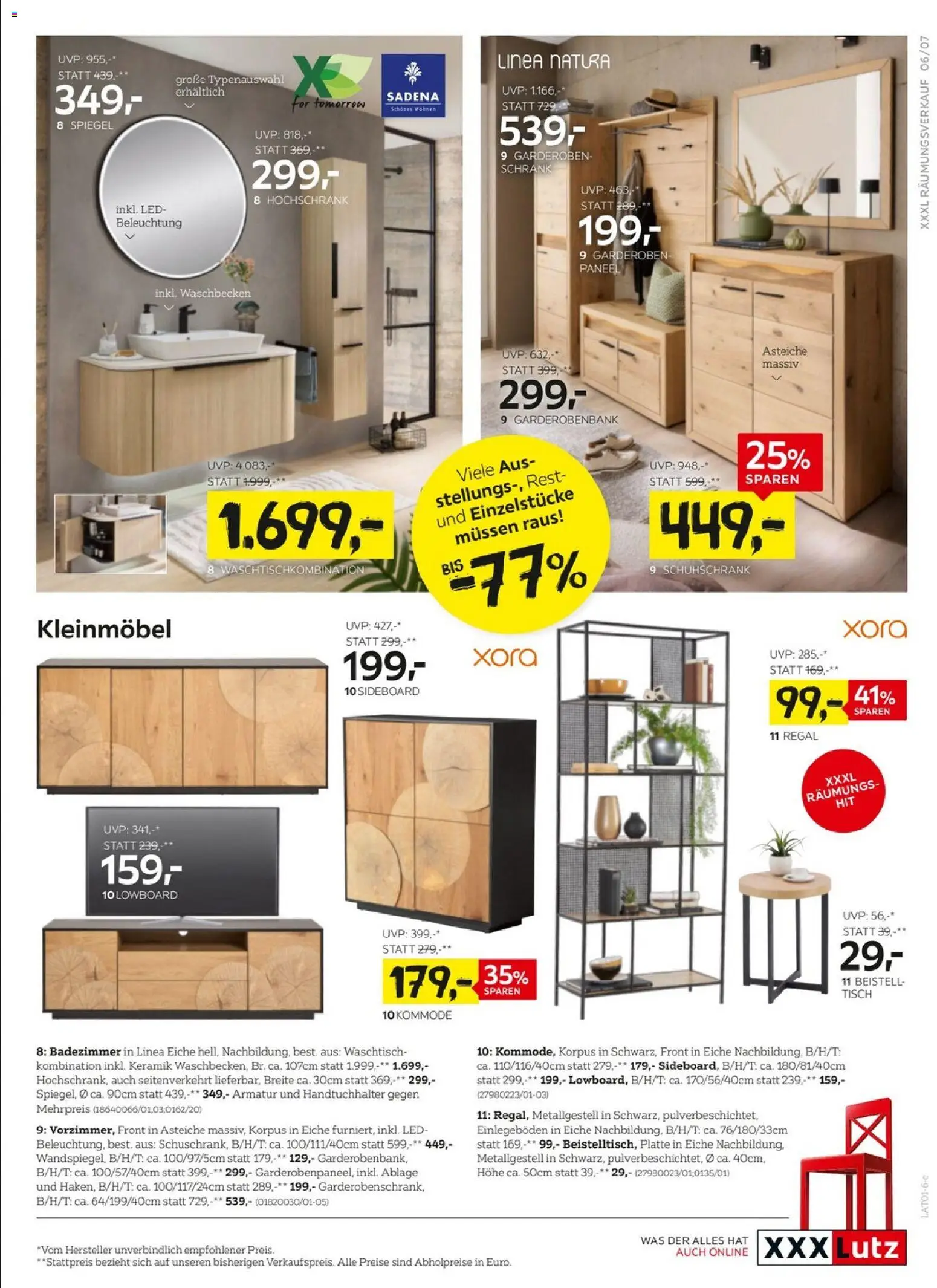 XXXLutz Winter Räumungsverkauf gültig ab 05.01.2025 | Seite: 7 | Produkte: Kommode, Regal, Schrank, Spiegel