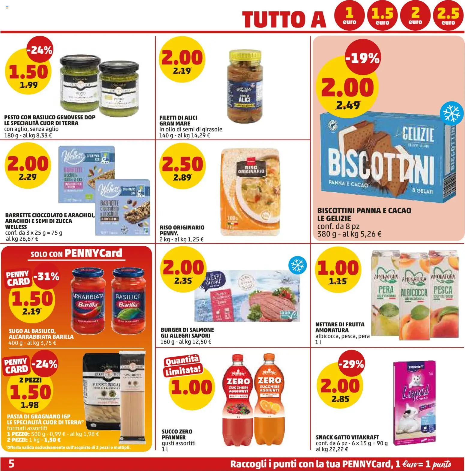 Volantino PENNY del 23.04.2026 | Pagina: 5 | Prodotti: Cioccolato, Frutta, Pasta, Semi di zucca