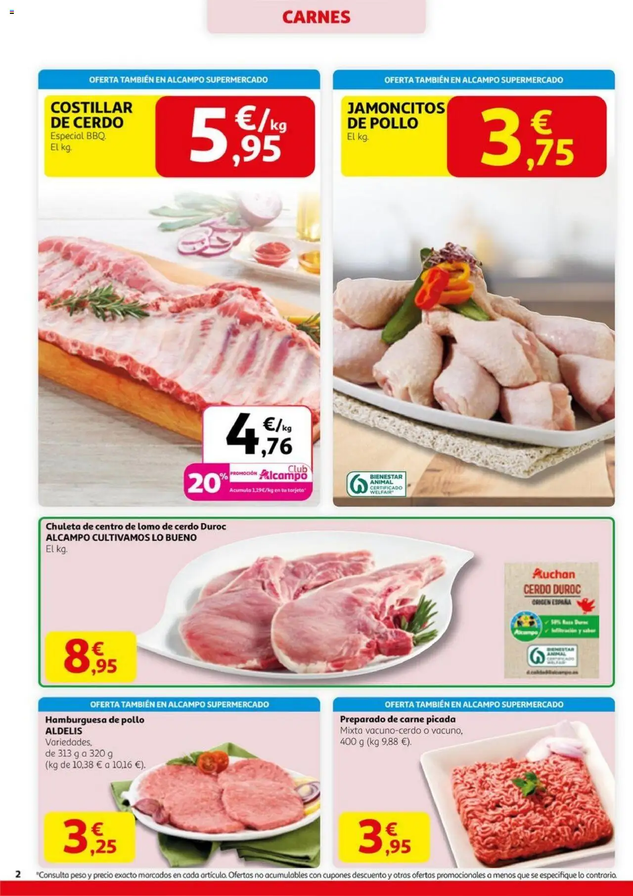 Alcampo - HG Nacional Unificado  │ válido desde el 11.09.2025 | Página: 2 | Productos: Cerdo, Peso, Σοκολατούχο γάλα