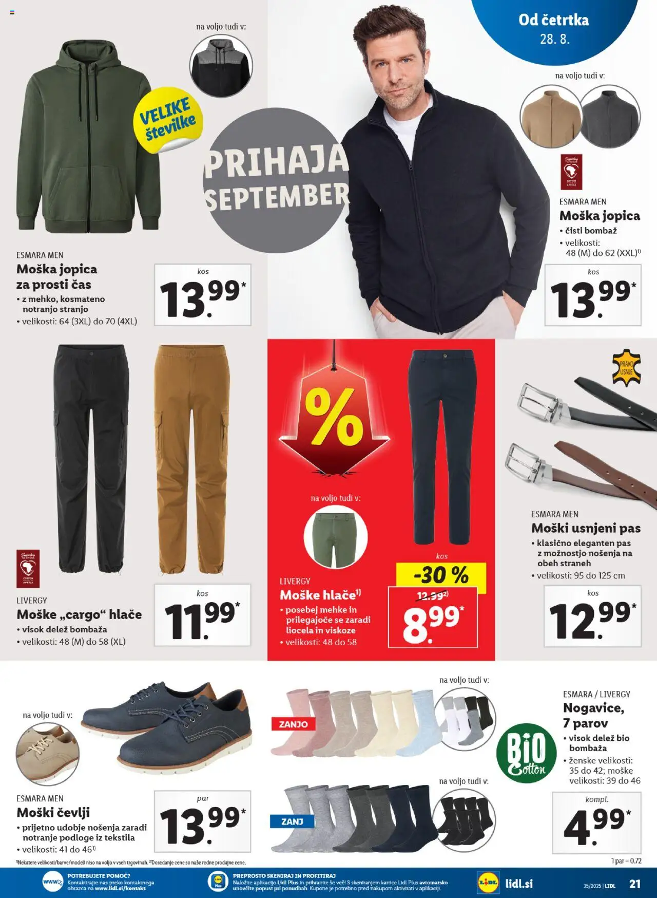 Lidl katalog │ velja od 28.08.2025 | Stran: 41 | Izdelki: Jopica, Hlace, Cevlji, Pas
