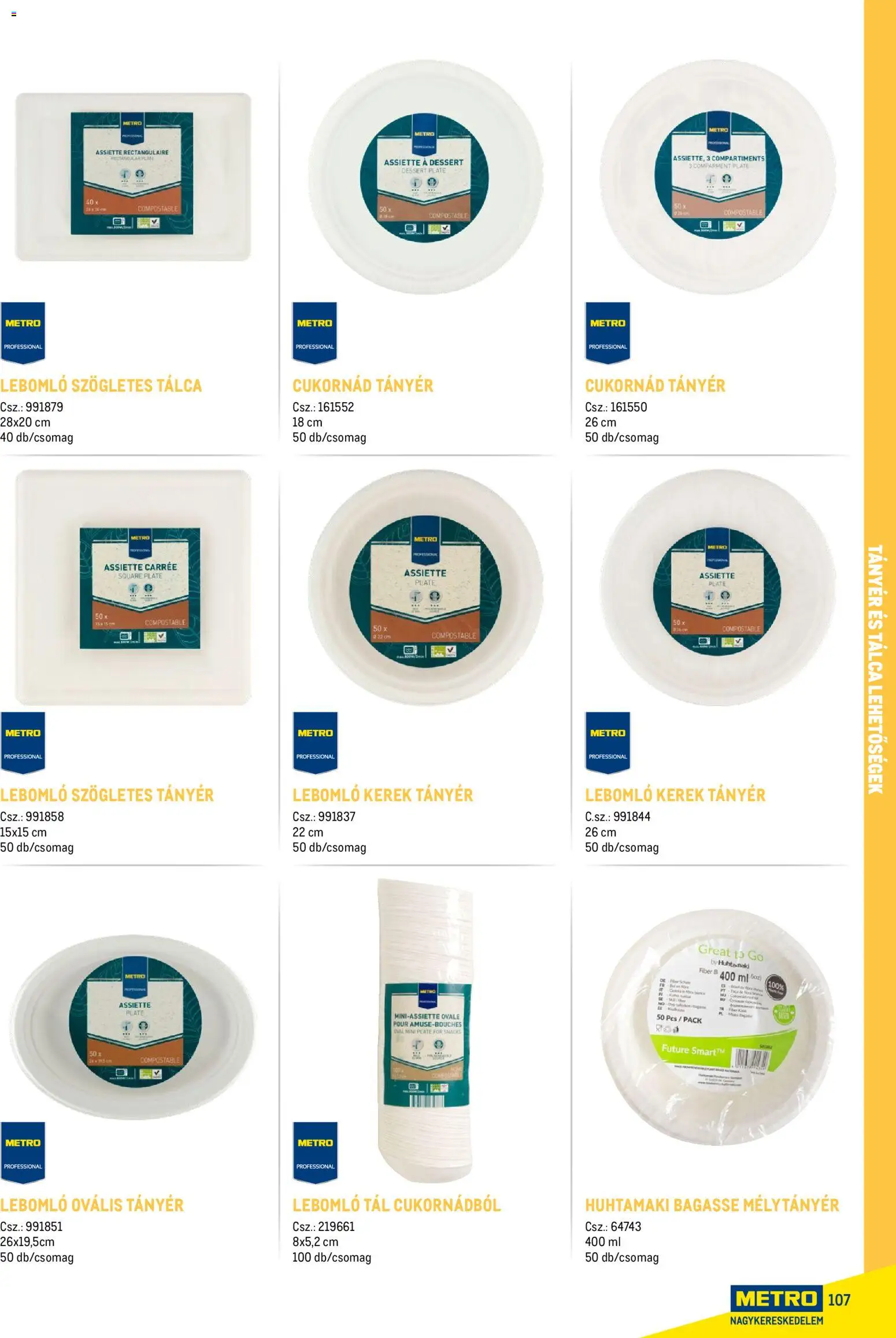 Metro akciós ujság - amely érvényes a következő dátumtól: 18.02.2026 | Oldal: 107 | Termékek: Tányér