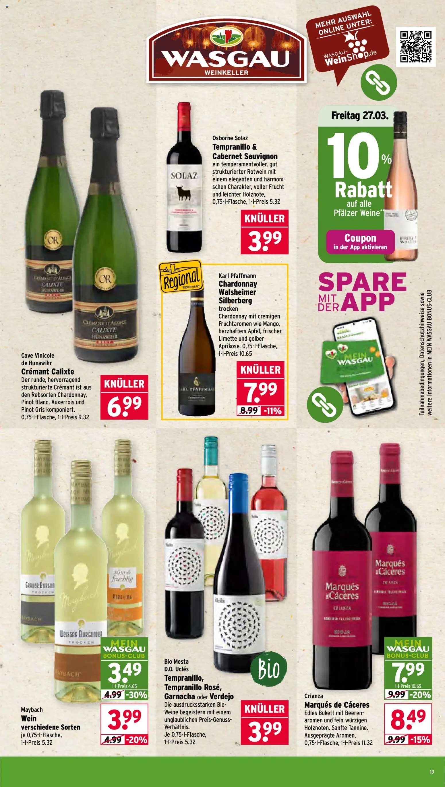Wasgau Prospekt 	 – gültig ab 23.03.2026 | Seite: 19