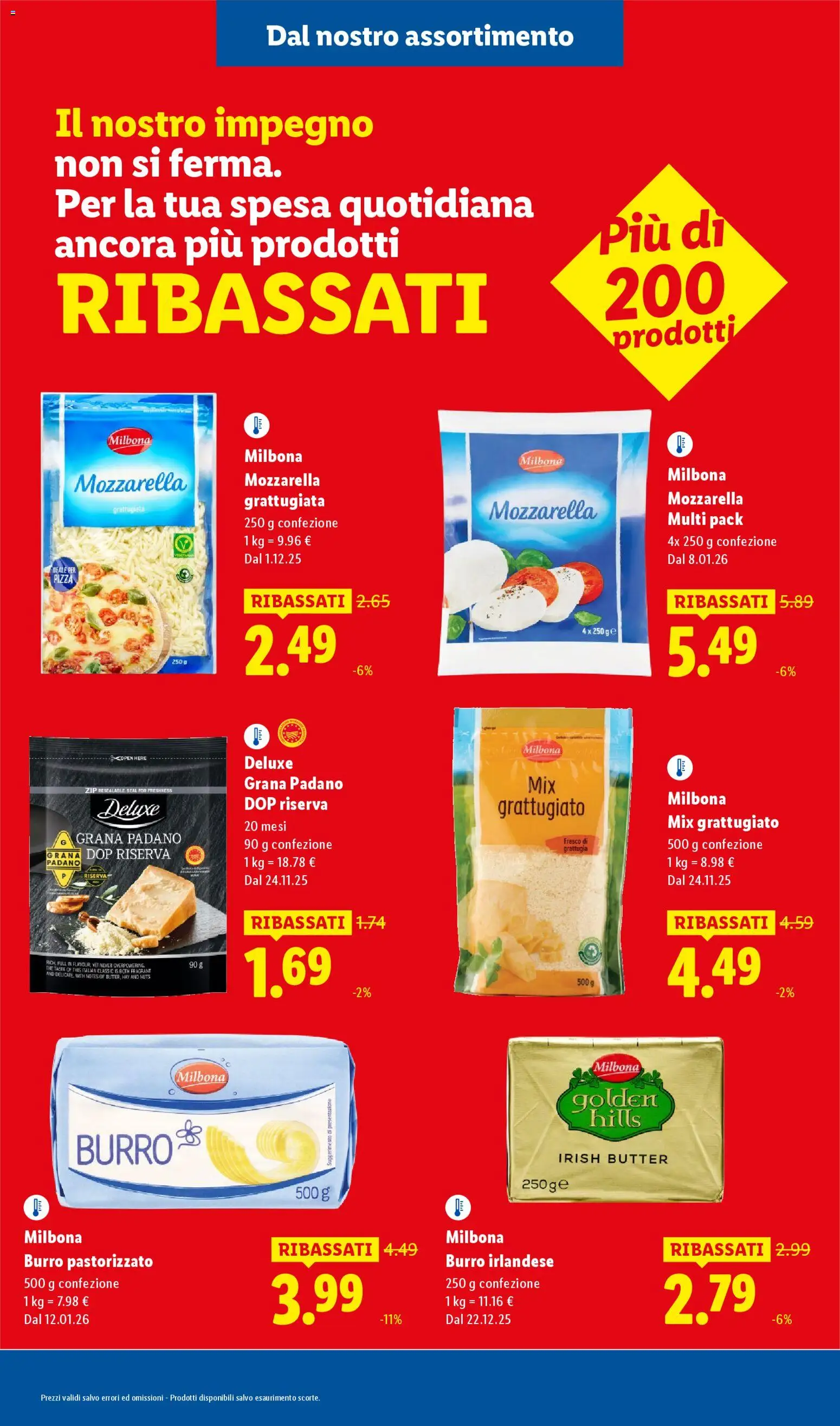 Volantino Lidl del 08.01.2026 | Pagina: 9 | Prodotti: Pizza, Mozzarella, Burro, The