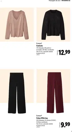 Pré-visualização Calças Wide Leg, 92% Poliamida, 5% elastano (LYCRA®), 3% fibras metalizadas Tam. XS ao L consoante modelo A partir de 19/12 válido de 01.12.2025 | Página: 7