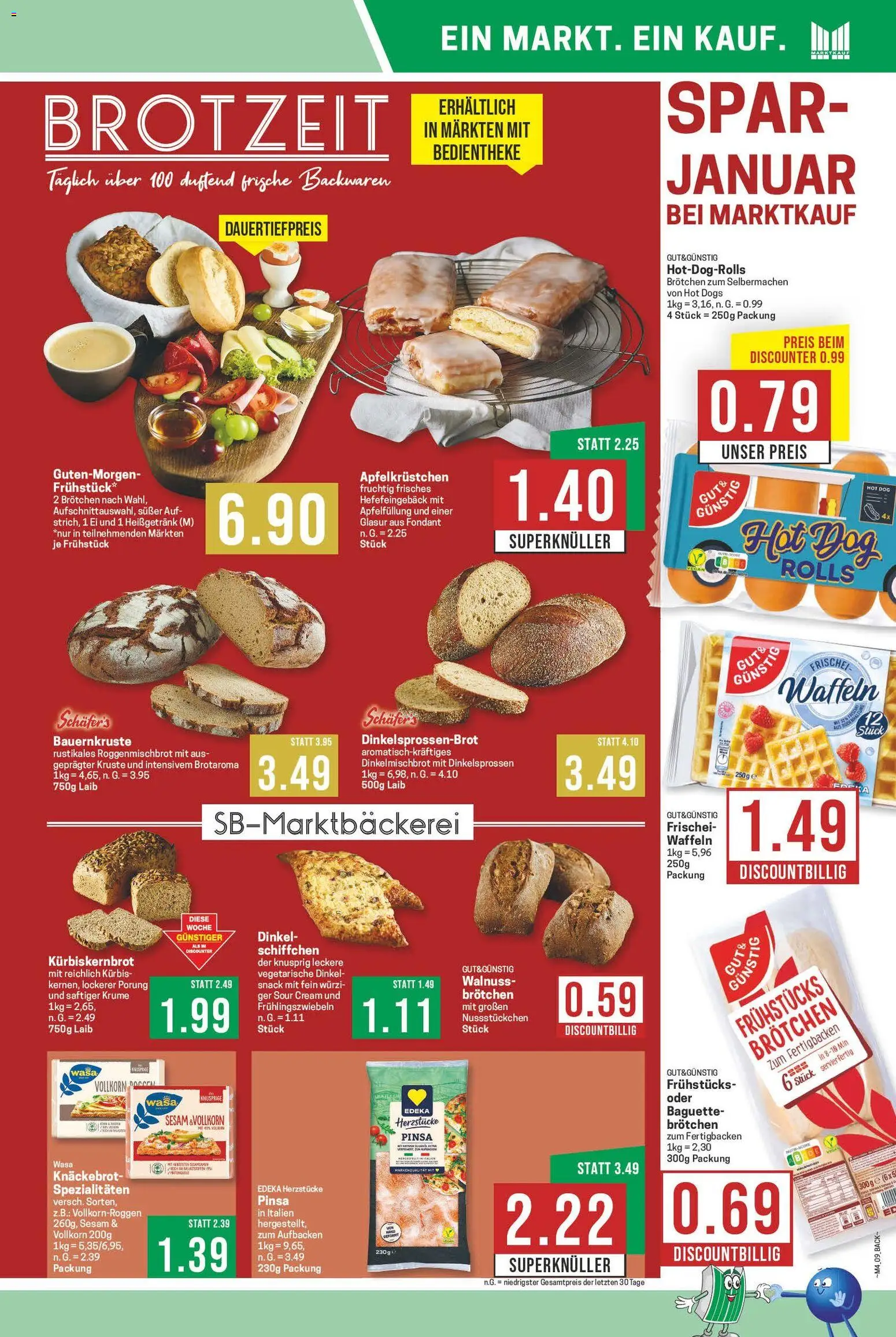 Marktkauf Prospekt 	 – gültig ab 19.01.2026 | Seite: 9 | Produkte: Baguette, Waffeln, Kürbis