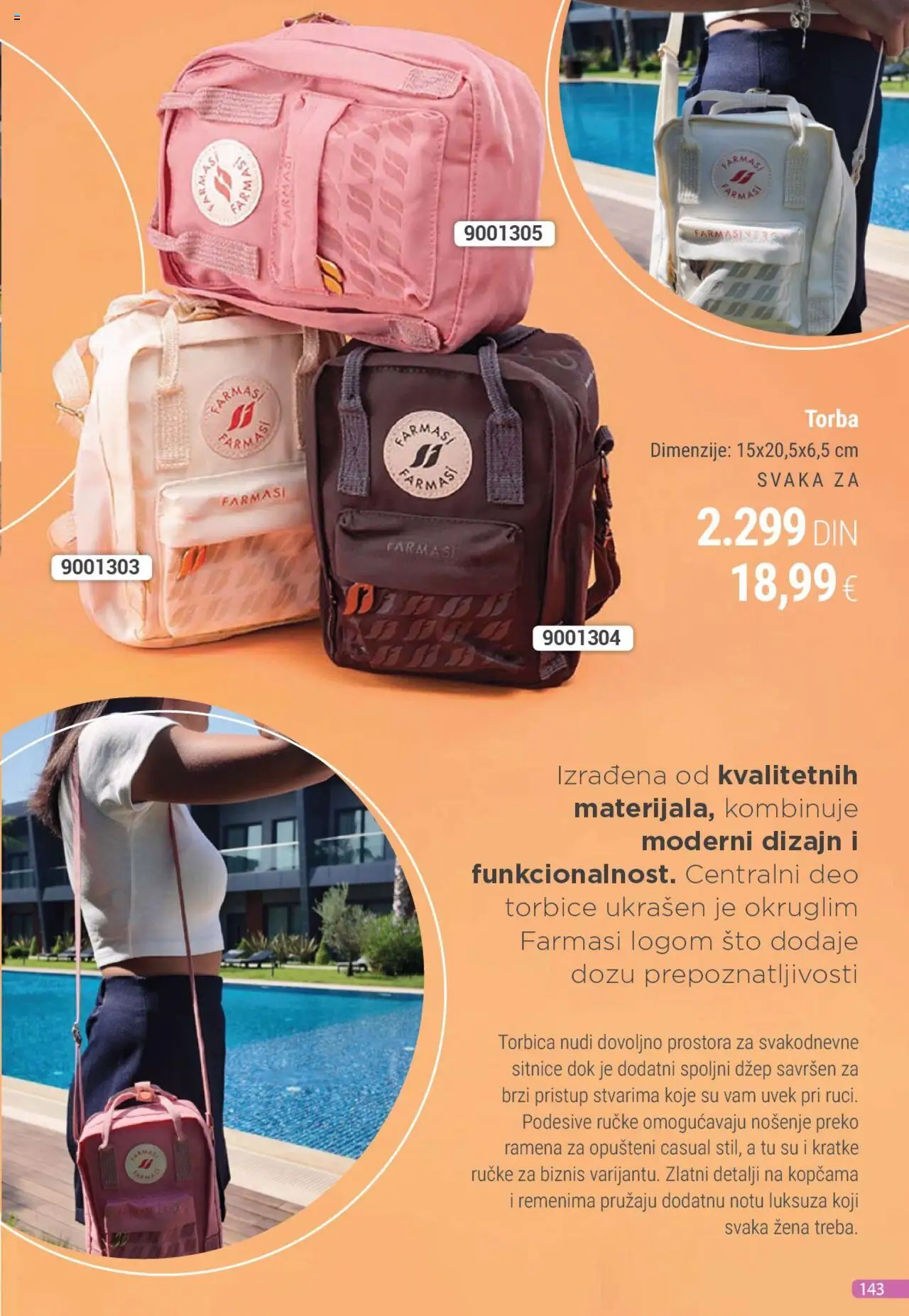 Farmasi katalog - važi od 01.08.2025 | Strana: 143 | Proizvode: Sto, Torba