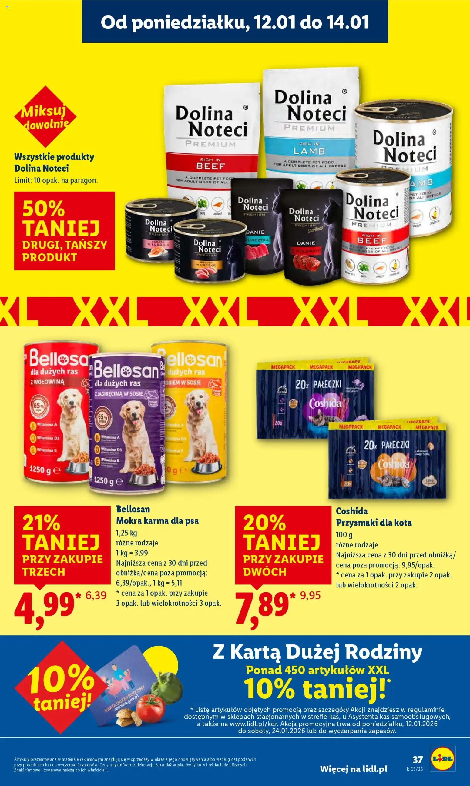 Lidl Gazetka od 12.01.2026 | Strona: 37 | Produkty: Karta, Przysmaki dla kota, Jagnięcina, Wołowina