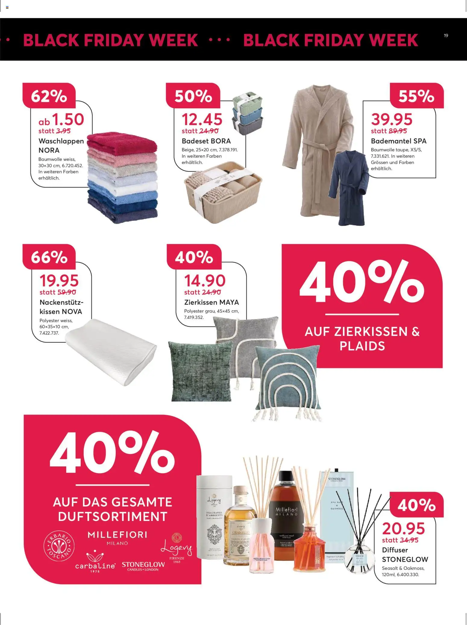 Livique - Black Friday – gültig ab 19.11.2025 | Seite: 19 | Produkte: Kissen, Bademantel