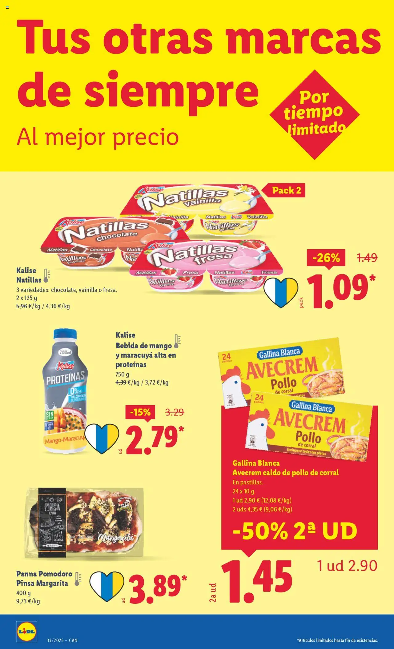 Lidl - Canarias  │ válido desde el 11.08.2025 | Página: 34 | Productos: Chocolate, Pizza, Ρούτερ
