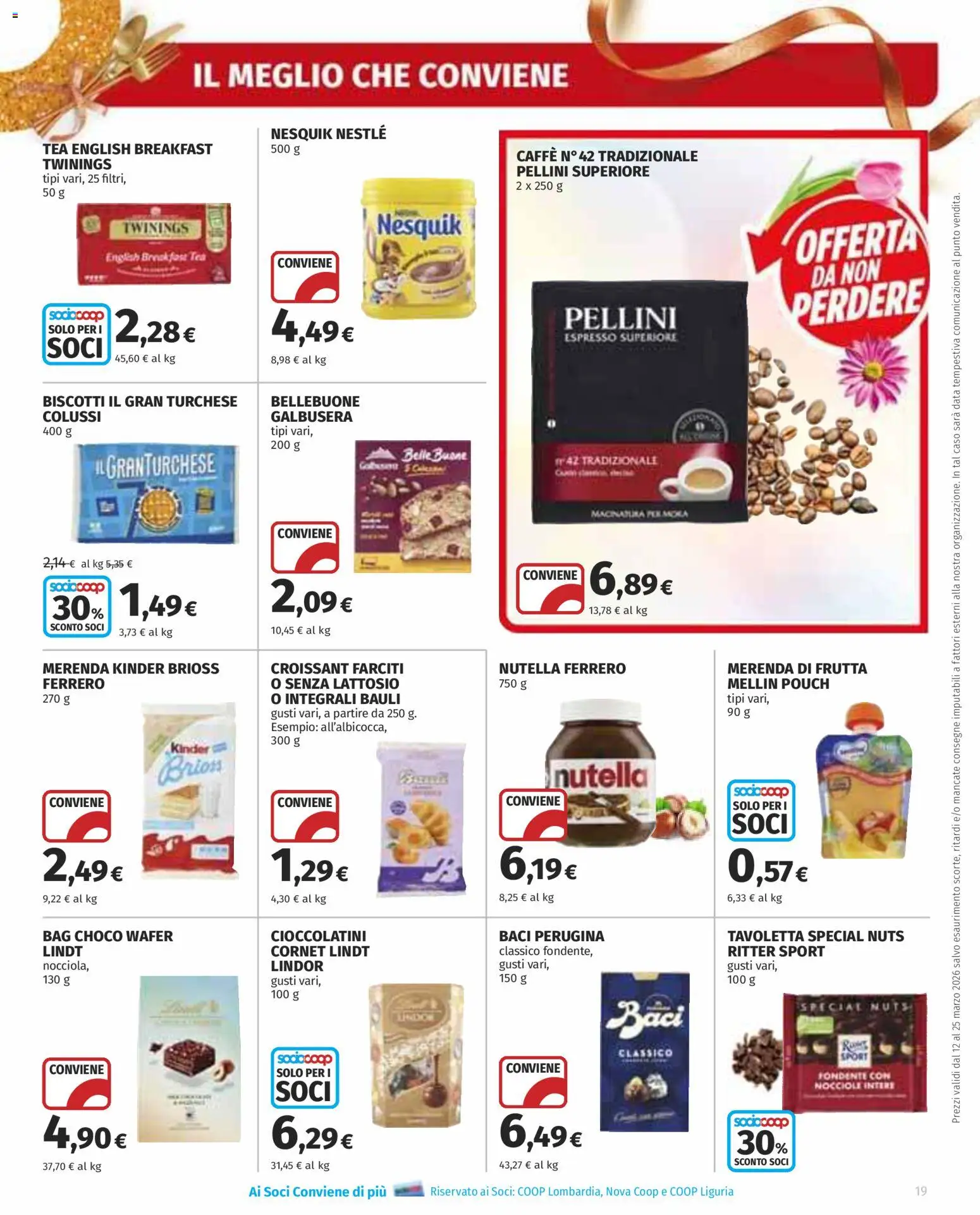 Volantino COOP del 12.03.2026 | Pagina: 19 | Prodotti: Caffè, Data, Croissant, Cioccolatini