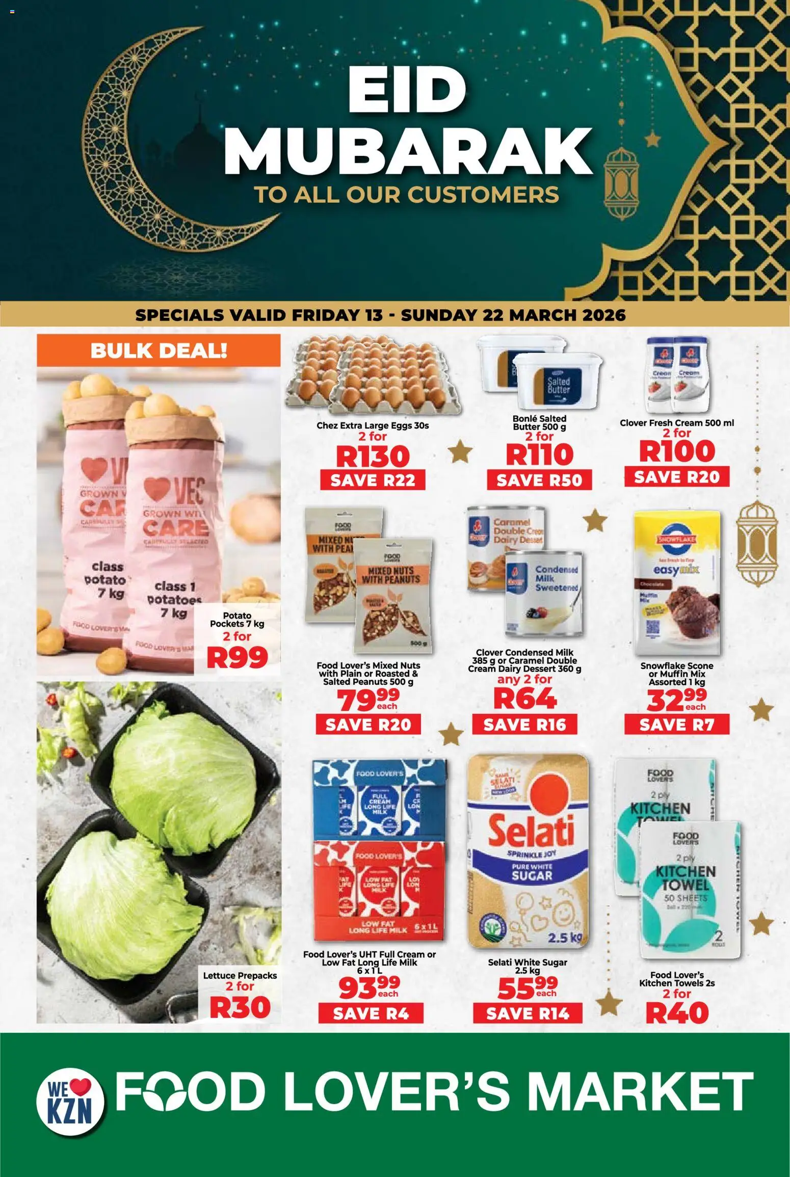 New Food Lover's Market catalogue – valid from 13.03.2026 | Page: 1 | Products: Butter, Cream, Potatoes, Caramel