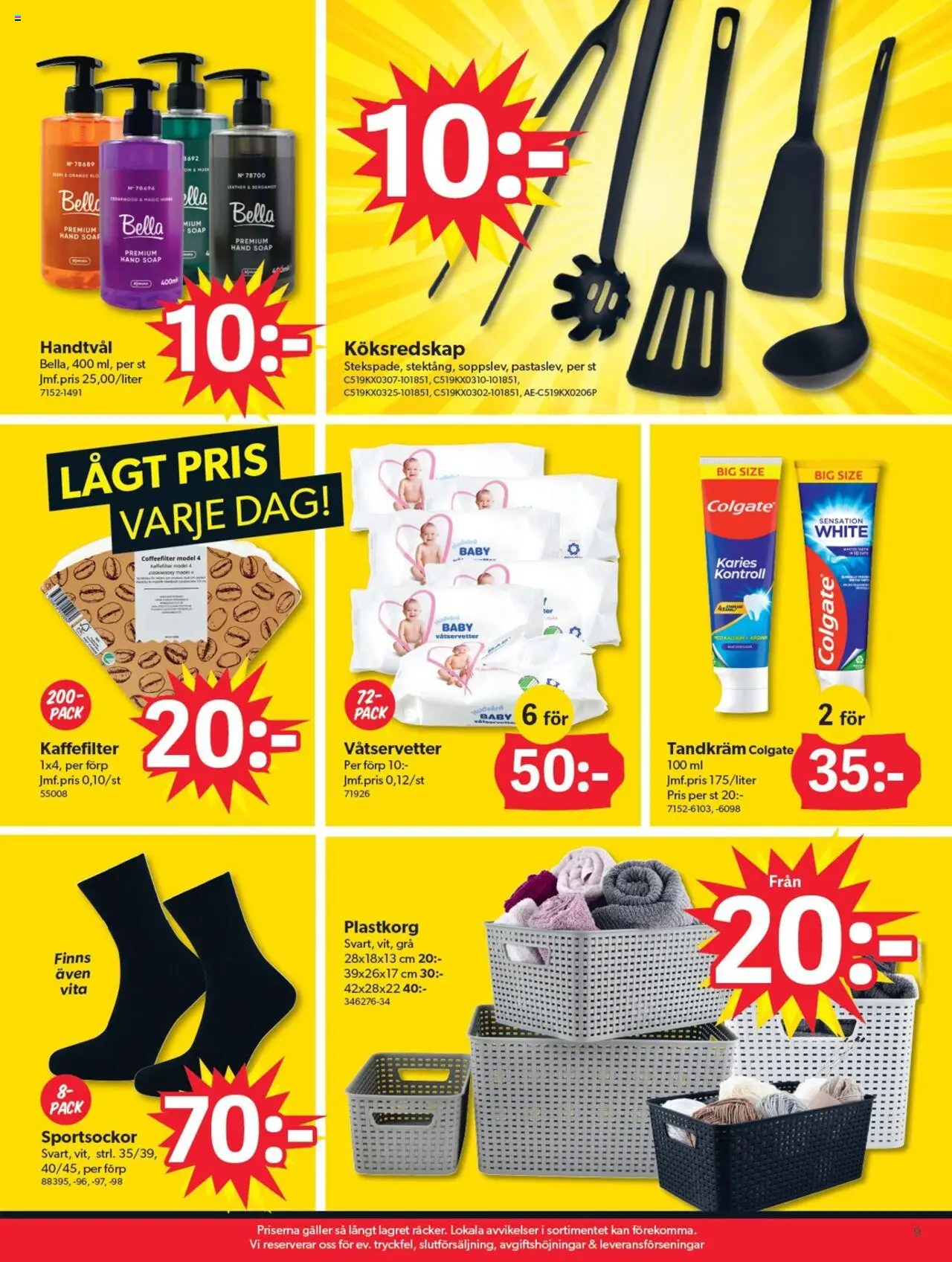 Dollar Store reklamblad aktuell från 25.08.2025 | Sida: 9 | Produkter: Tandkräm, Galler, Handtvål