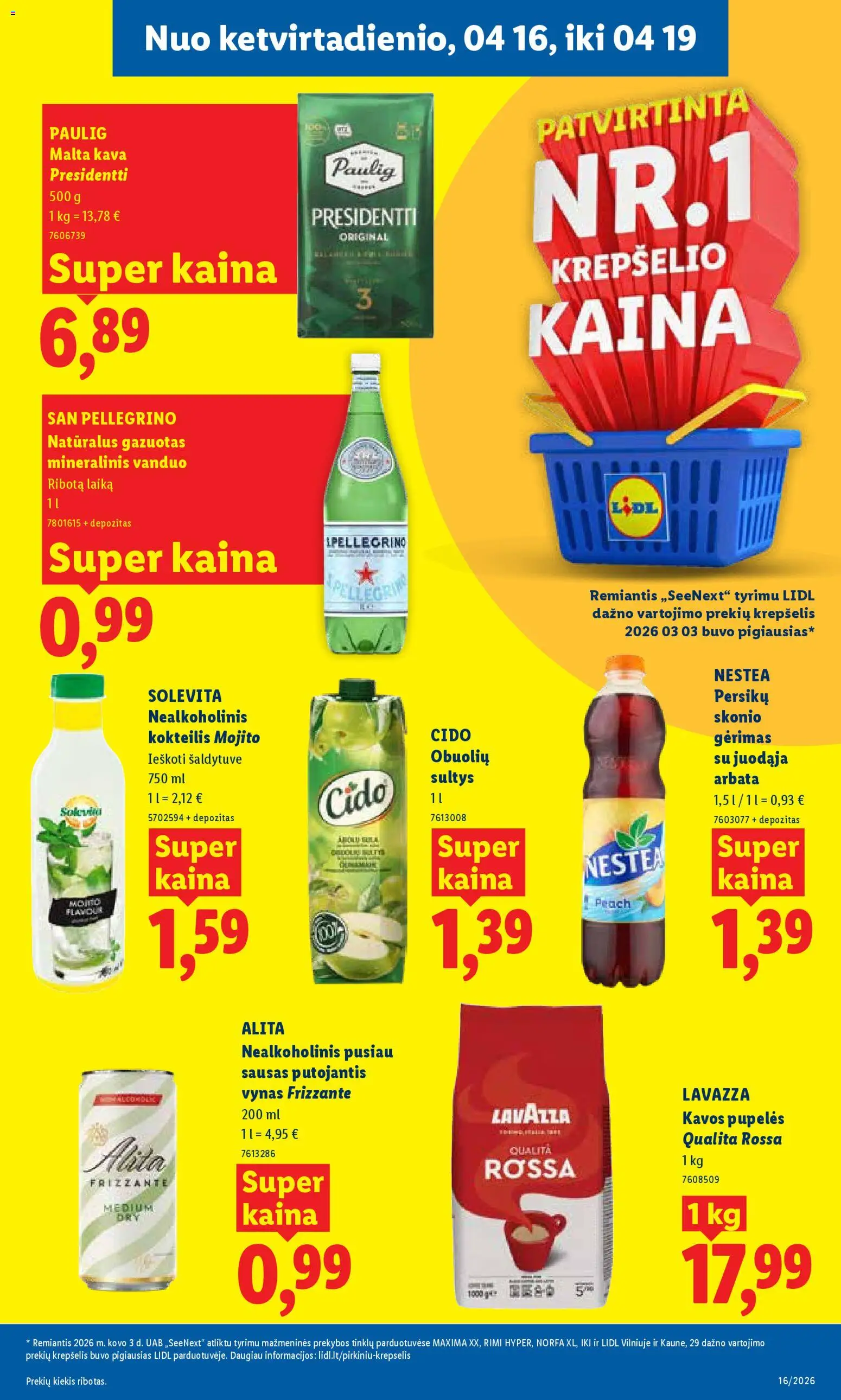 LIDL akcijos nuo 13.04.2026 | Puslapis: 35 | Prekių: Sultys, Vynas, Arbata, Mineralinis vanduo