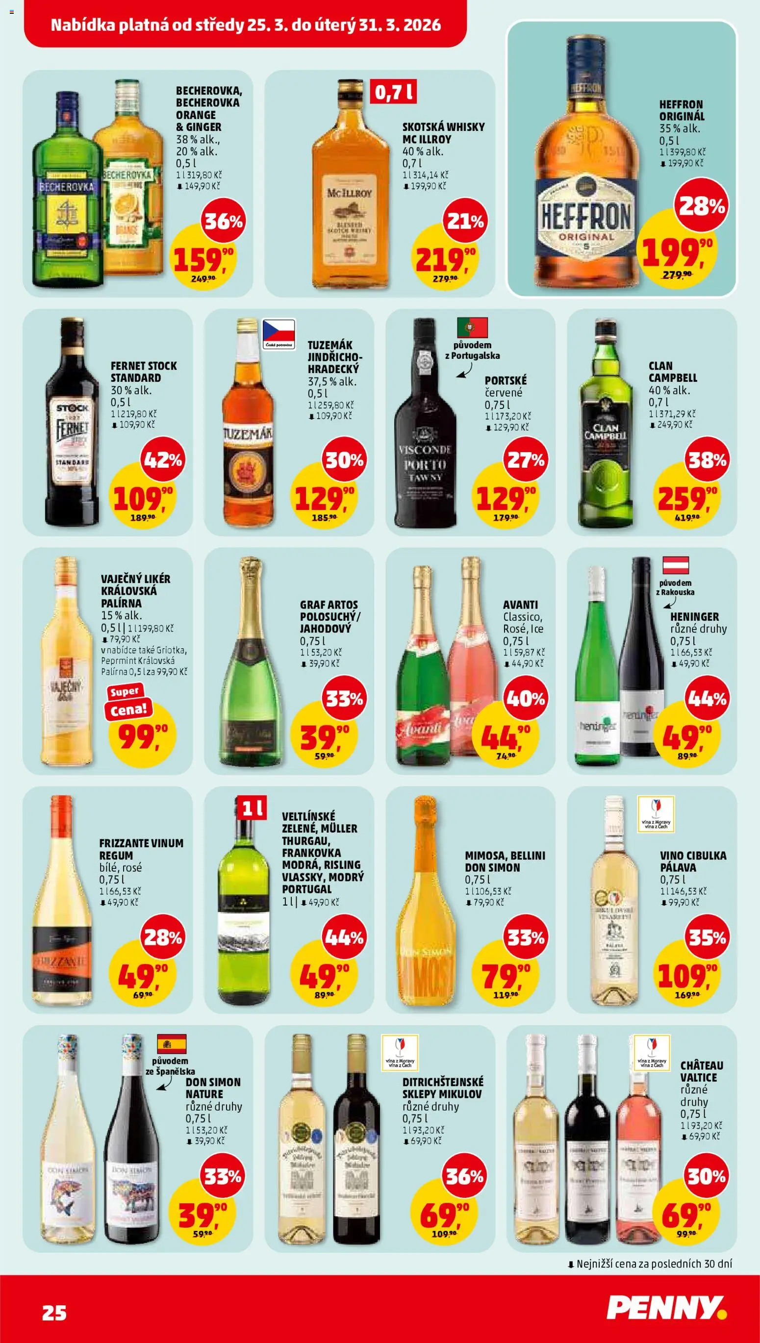 Penny Market leták od 25.03.2026 | Strana: 25 | Produkty: Whisky, Likér, Tuzemák, Vaječný Likér