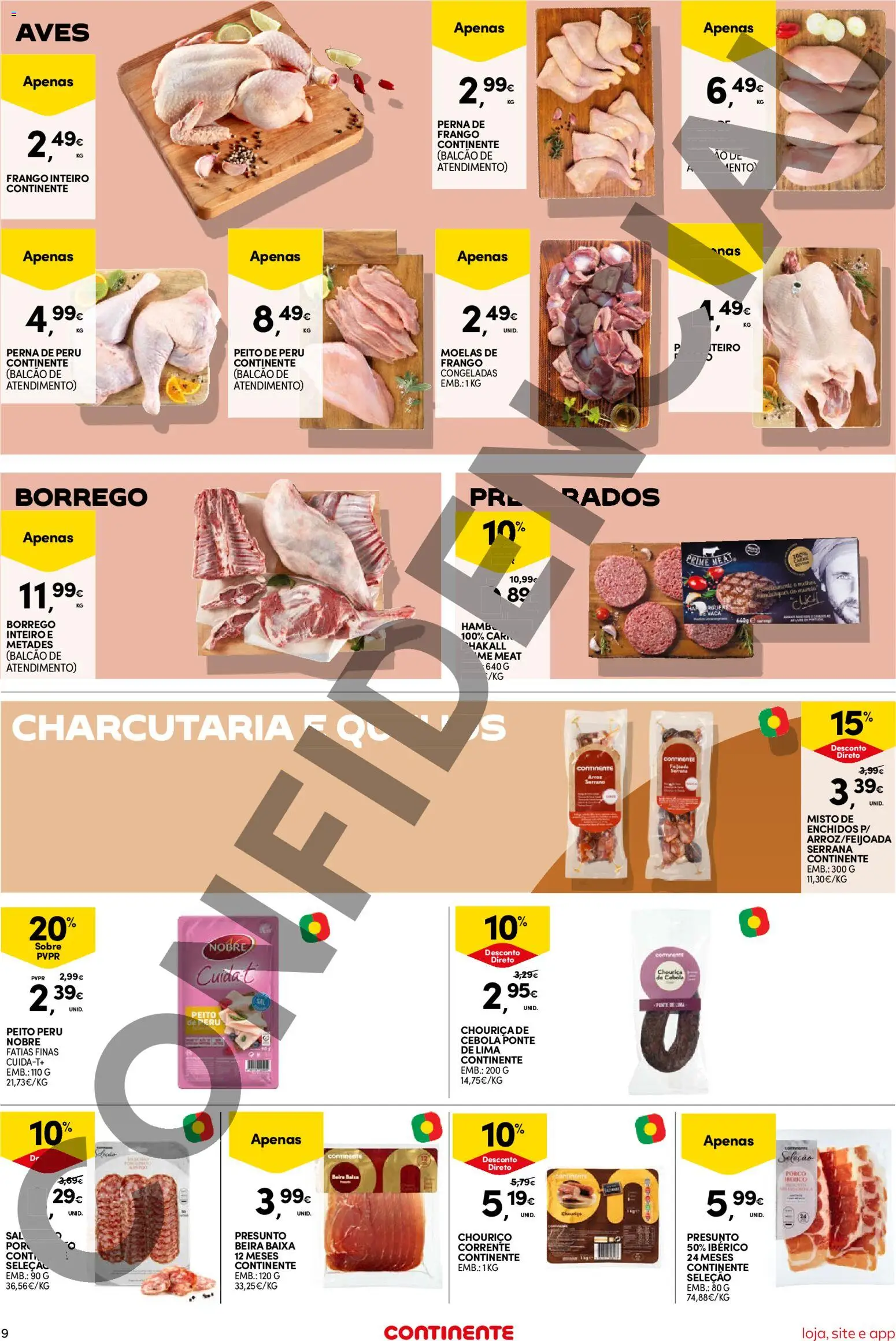 Continente Semanal Continente Bom Dia │ válido de 02.12.2025 | Página: 9 | Produtos: Sal, Cebola, Chouriço, Carne
