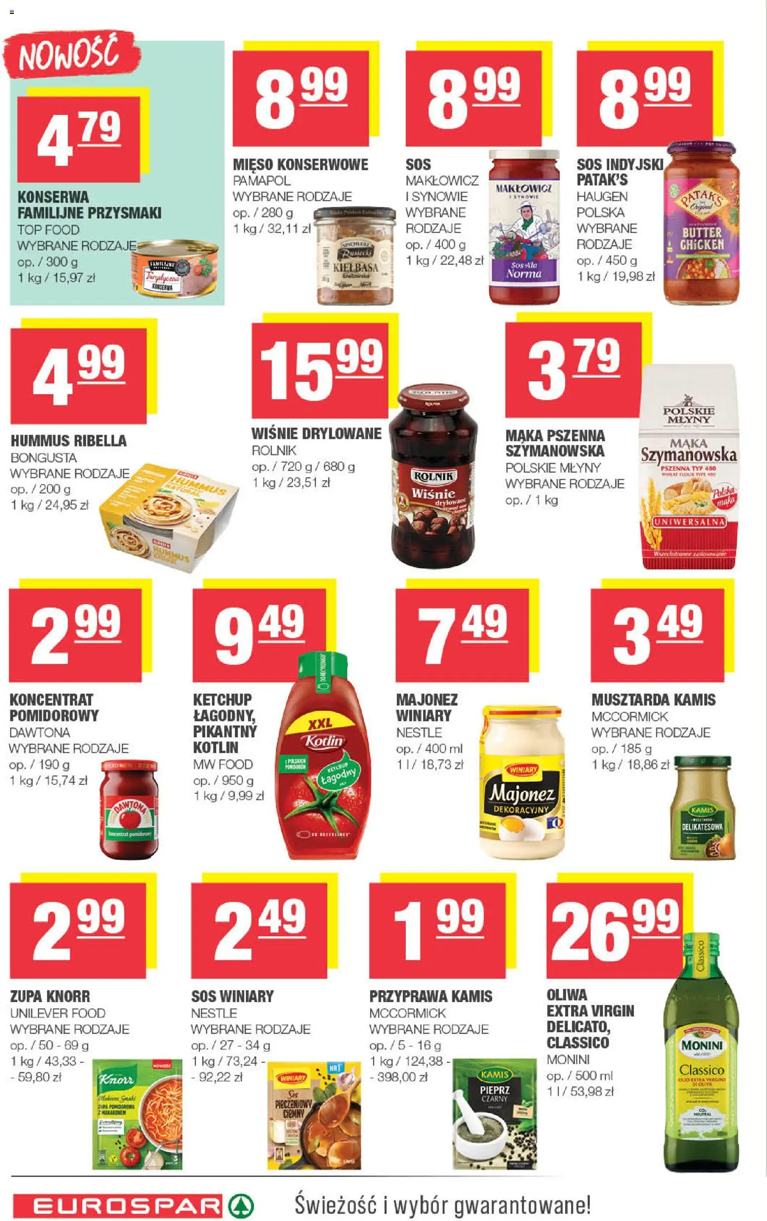 Spar Gazetka - Eurospar od 19.11.2025 | Strona: 10 | Produkty: Top, Ketchup, Mięso, Wiśnie