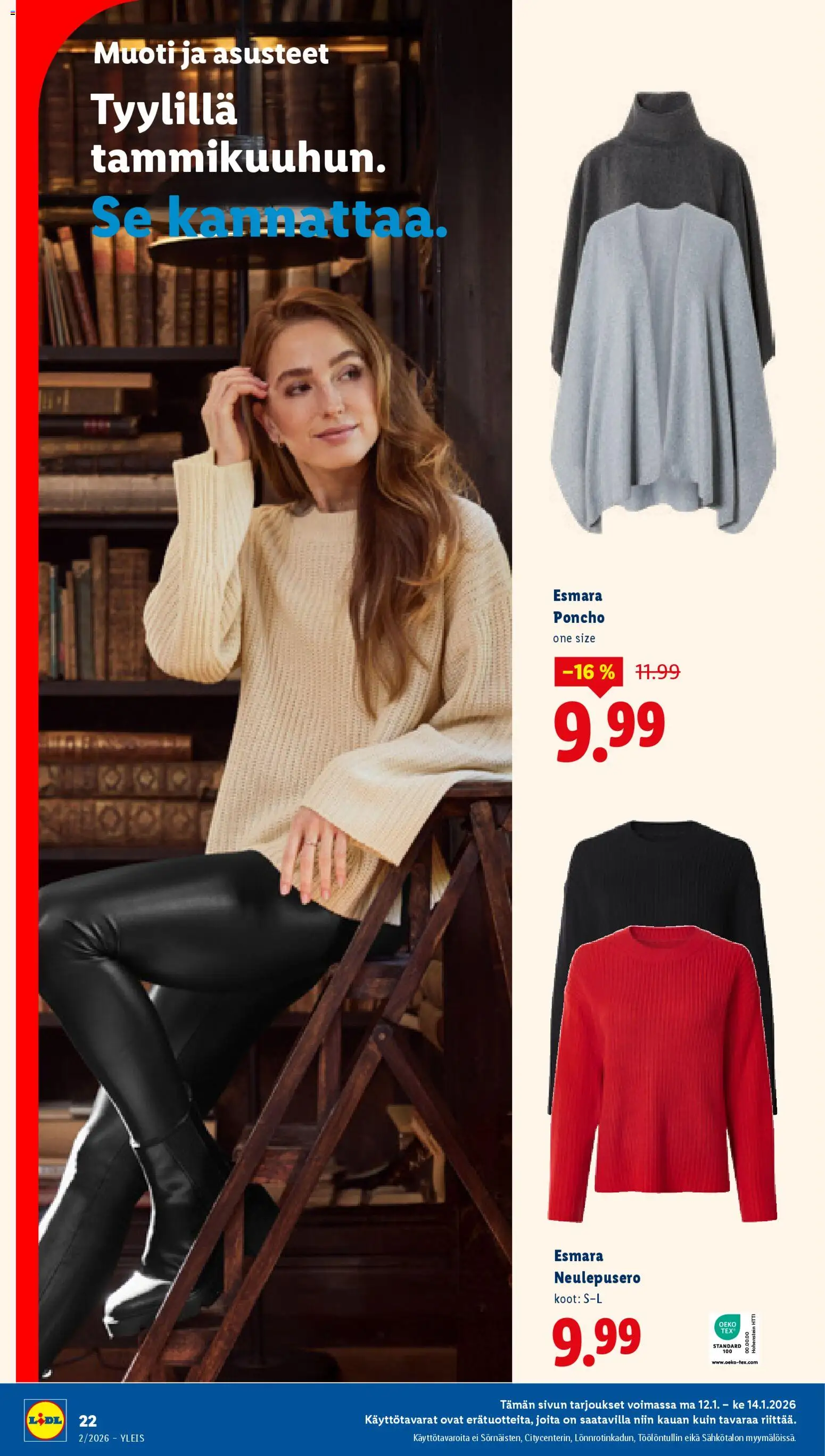 Lidl tarjoukset – voimassa 08.01.2026 alkaen | Sivu: 26 | Tuotteet: Poncho