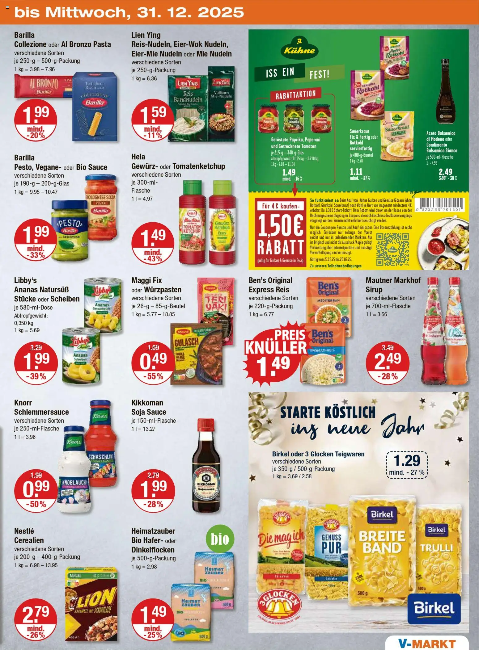 V-Markt - München – gültig ab 27.12.2025 | Seite: 7 | Produkte: Basmatireis, Maggi, Gulasch, Nudeln