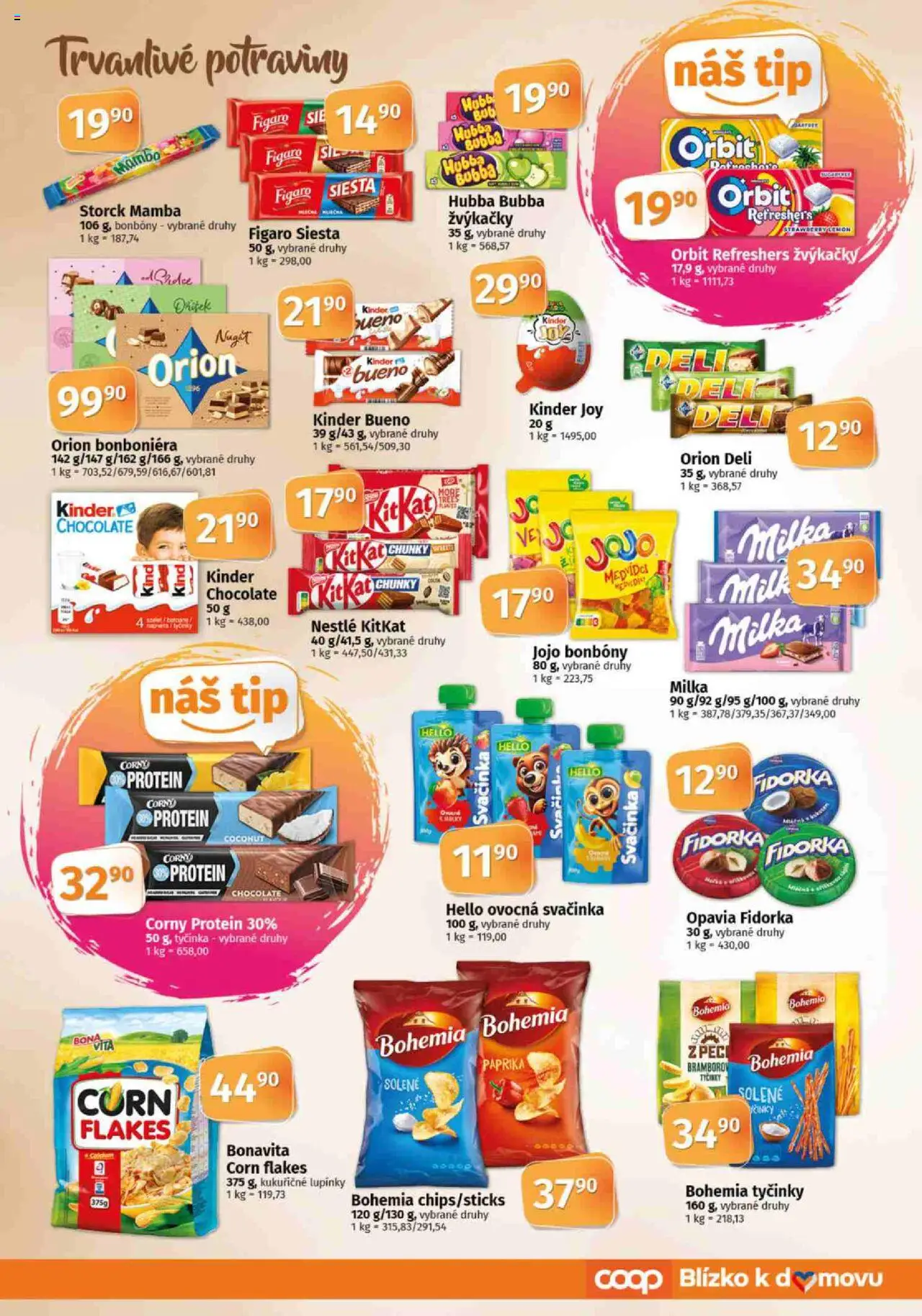 Konzum leták od 10.09.2025 | Strana: 5 | Produkty: Jojo, Milka, Bonbóny, Fidorka