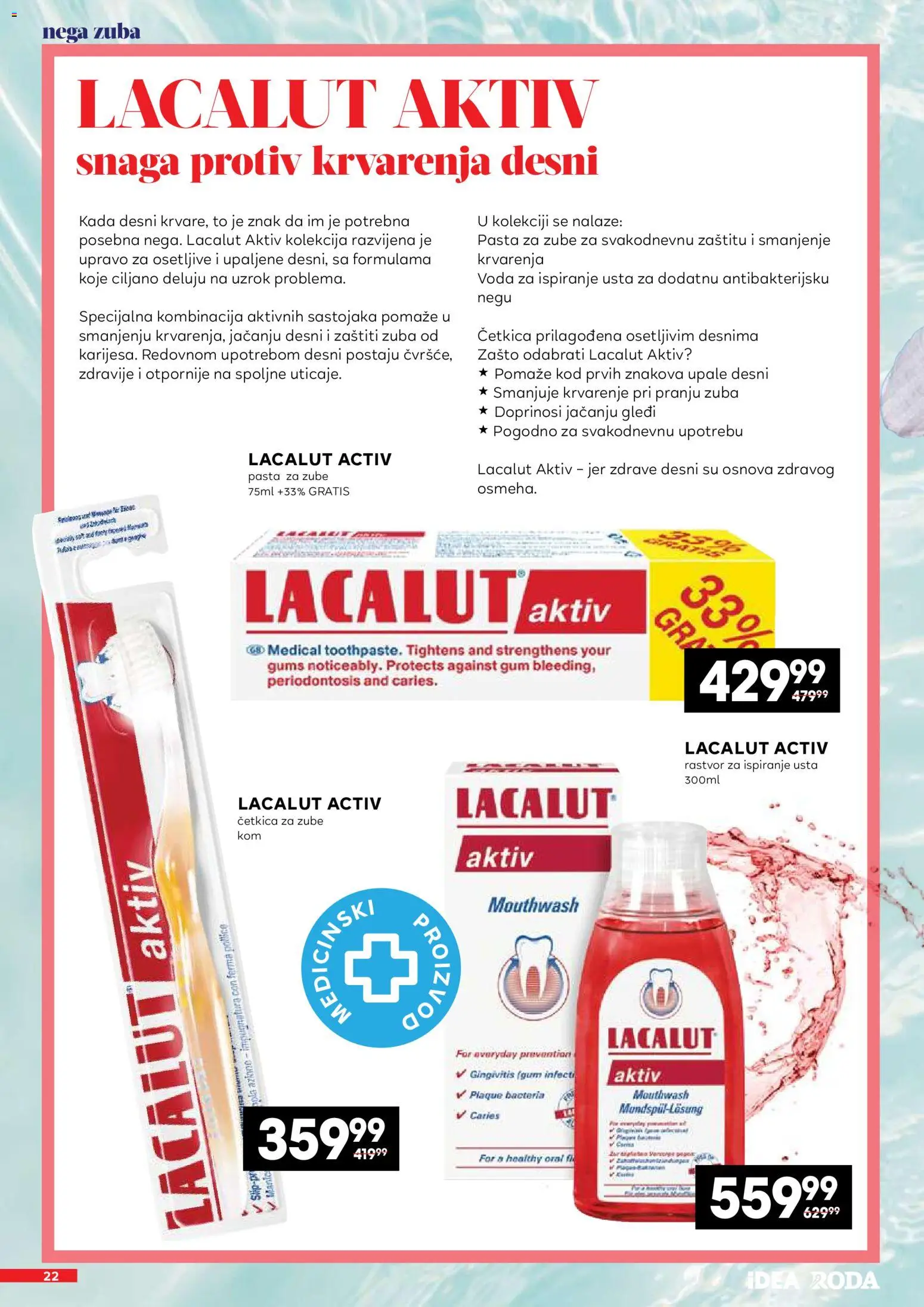 Roda katalog - važi od 19.03.2026 | Strana: 22 | Proizvode: Voda, Pasta za zube, Četkica za zube