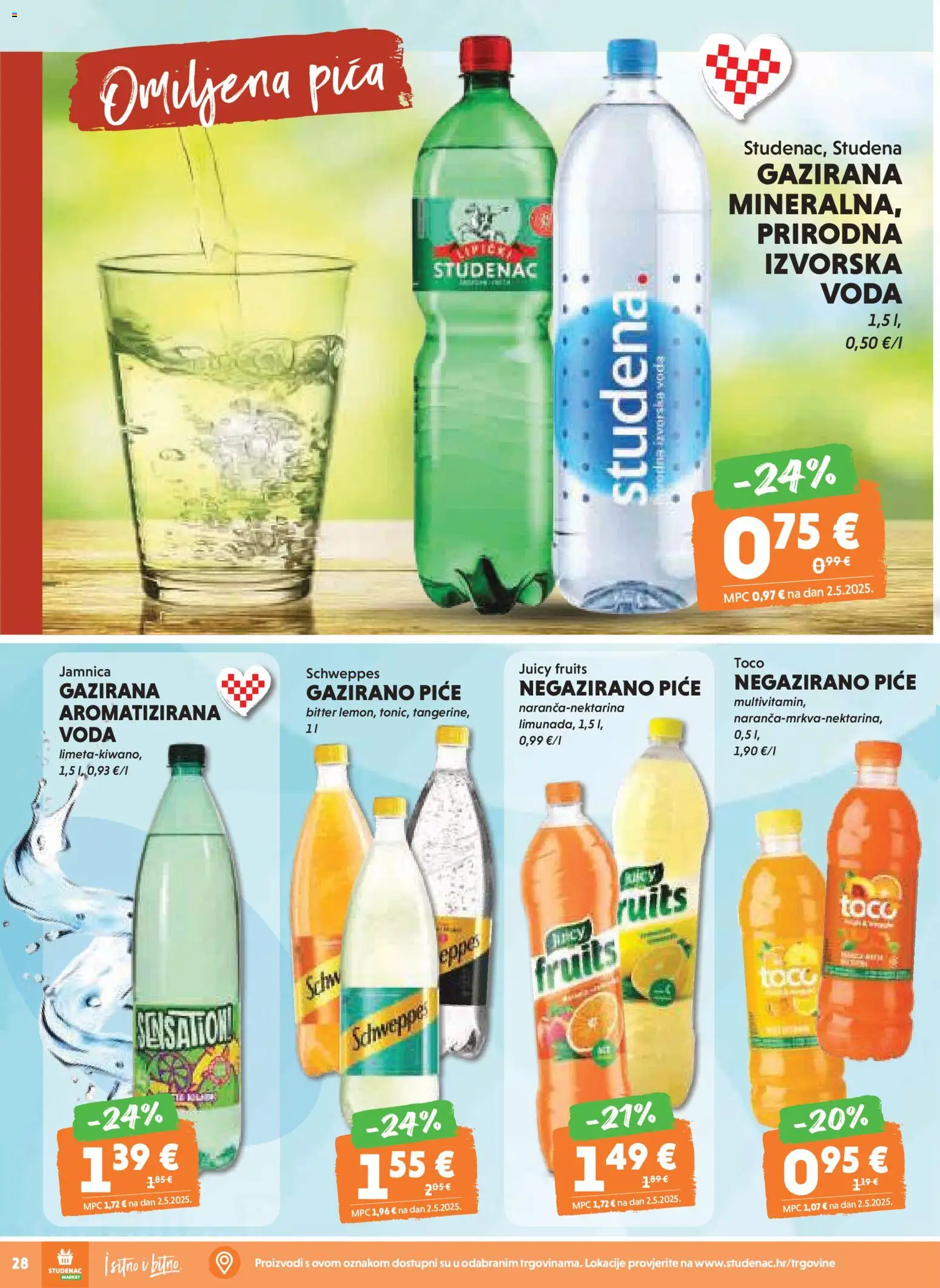 Studenac katalog | vrijedi od 12.11.2025 | Stranica: 28 | Proizvodi: Pica, Jamnica, Voda